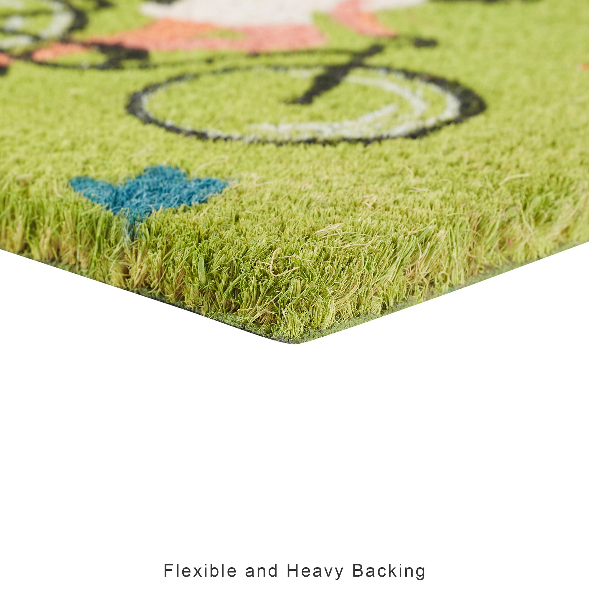 Good Life Is  Being Outdoors Printed Coir Doormat 40x60 CM in Green Colour