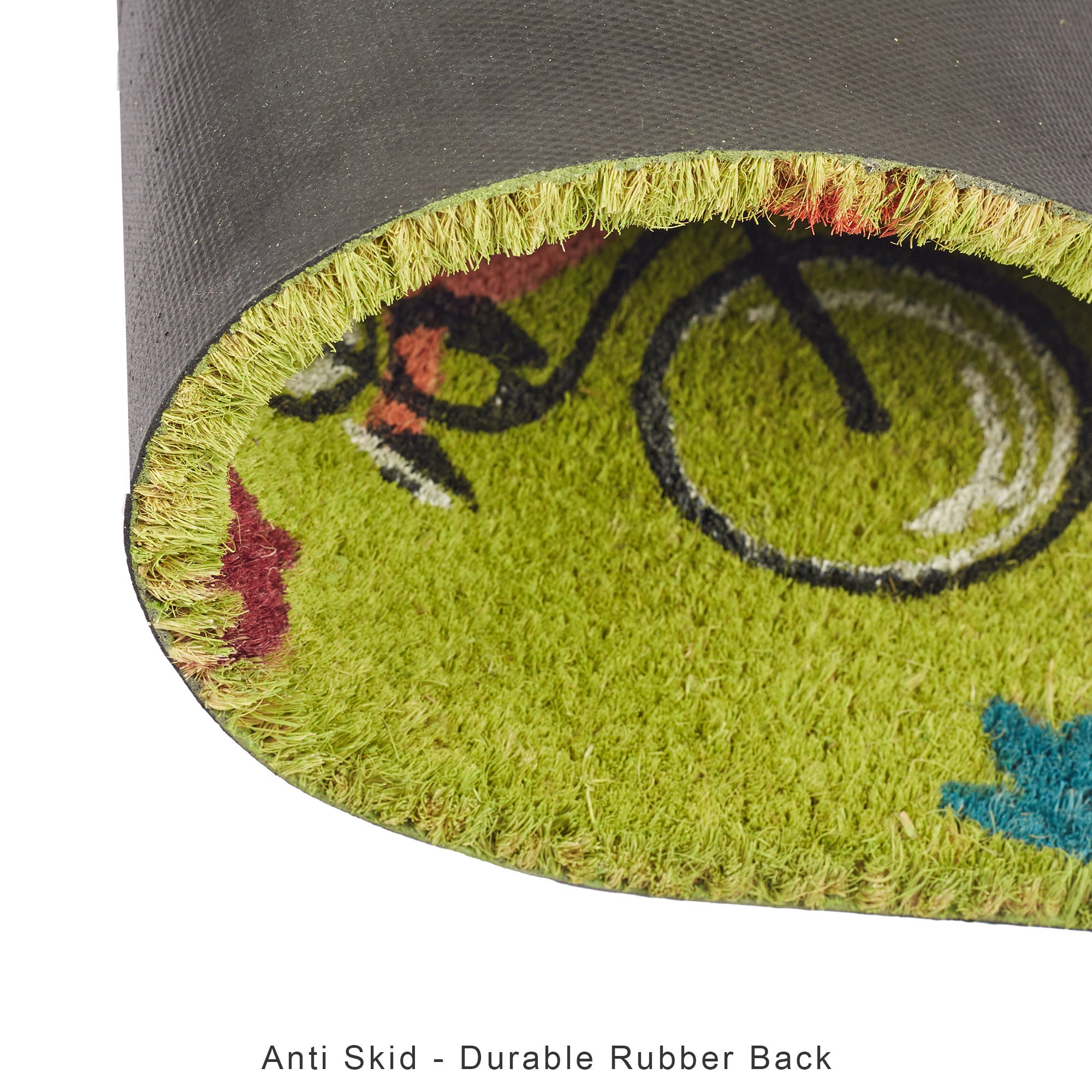 Good Life Is  Being Outdoors Printed Coir Doormat 40x60 CM in Green Colour