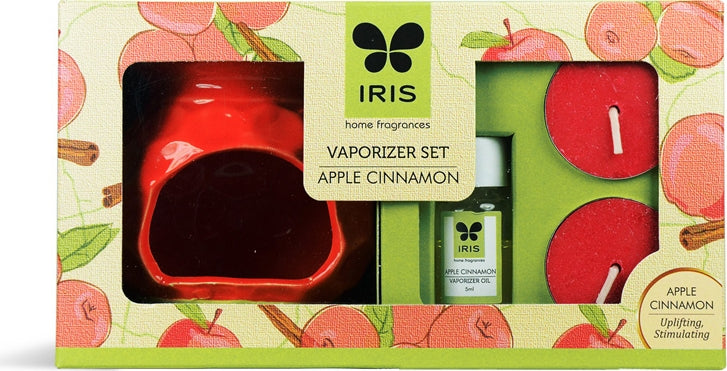 Vapourizer Set Ceramic 5Ml With 2 Tealights in Apple Cinnamon Colour