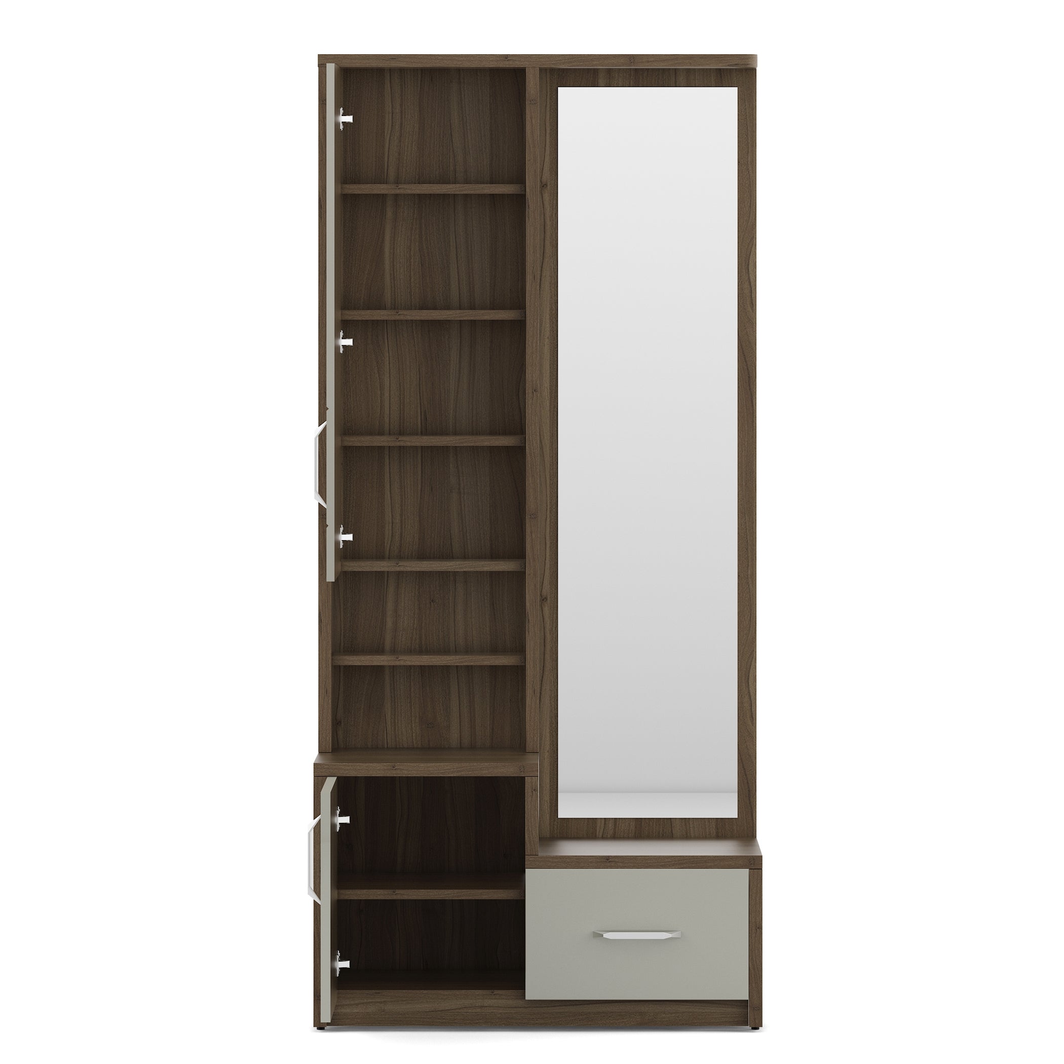 Cascade  Dresser With Mirror in Lyon walnut Colour
