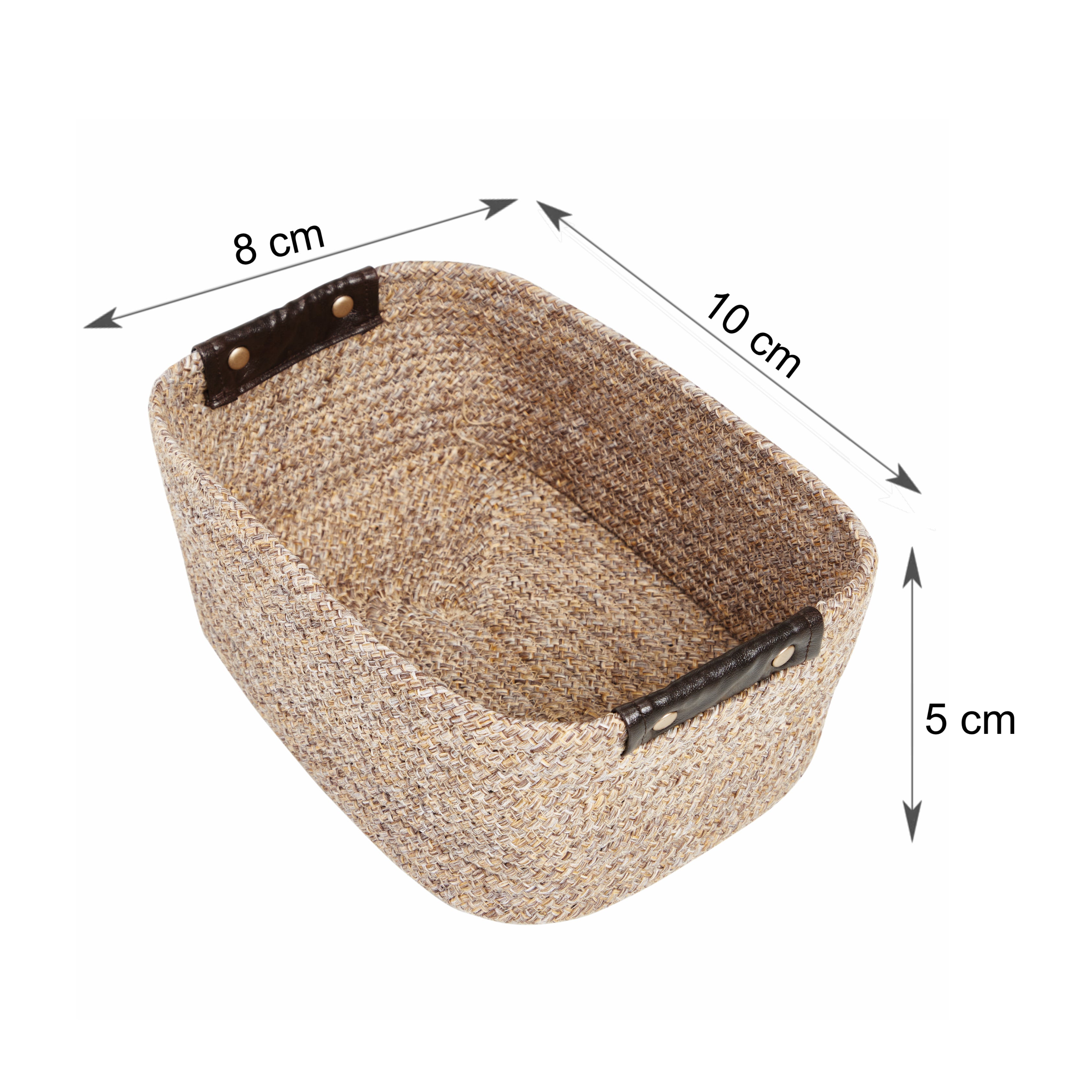 Kenso Polypropylene Living Essence Kenso Organizer Basket Medium in Beige Colour by Living Essence
