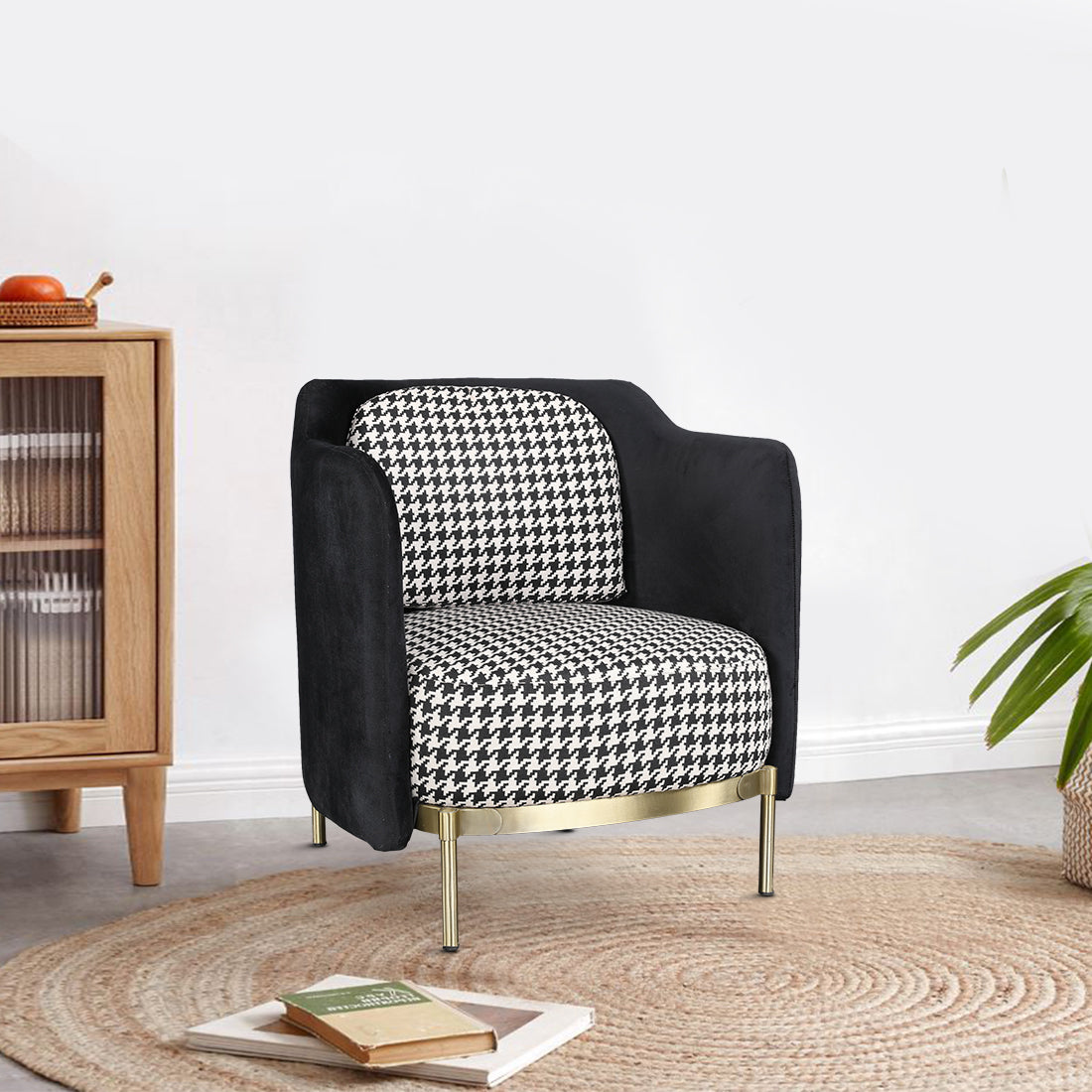 Gala Fabric Accent Chair in Grey Colour