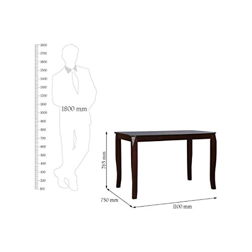 Cardiff Solidwood 4 Seater Dining Set in Expresso Colour