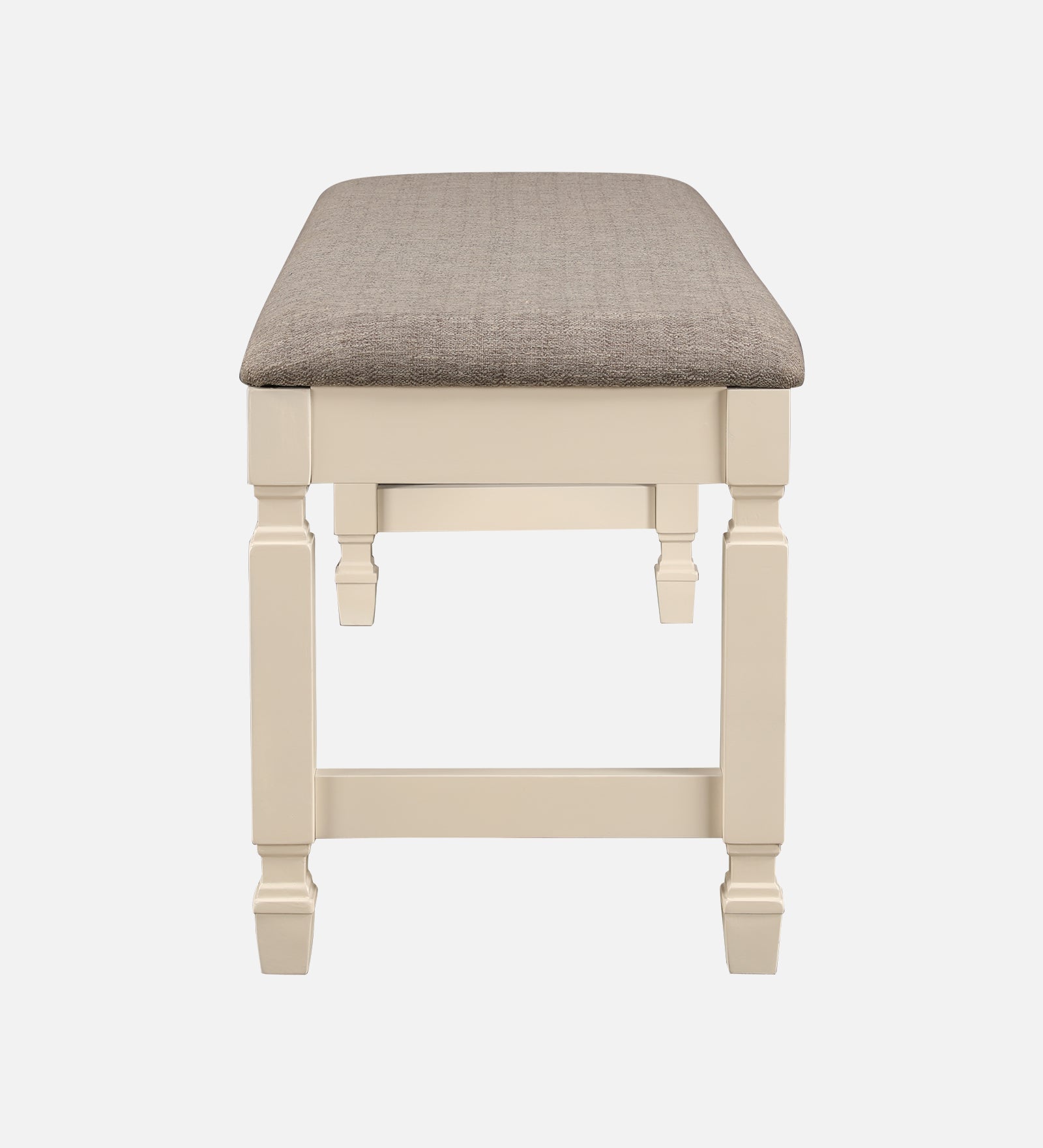 Wisp Rubber Wood Dining Bench in Antique White Colour