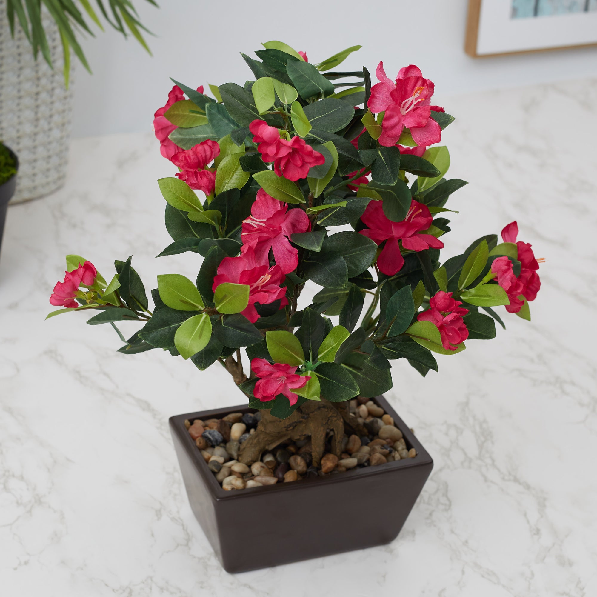 Ilana  Faux Rhodendendron Ceramic Potted Plant 43 Cm in Pink Colour