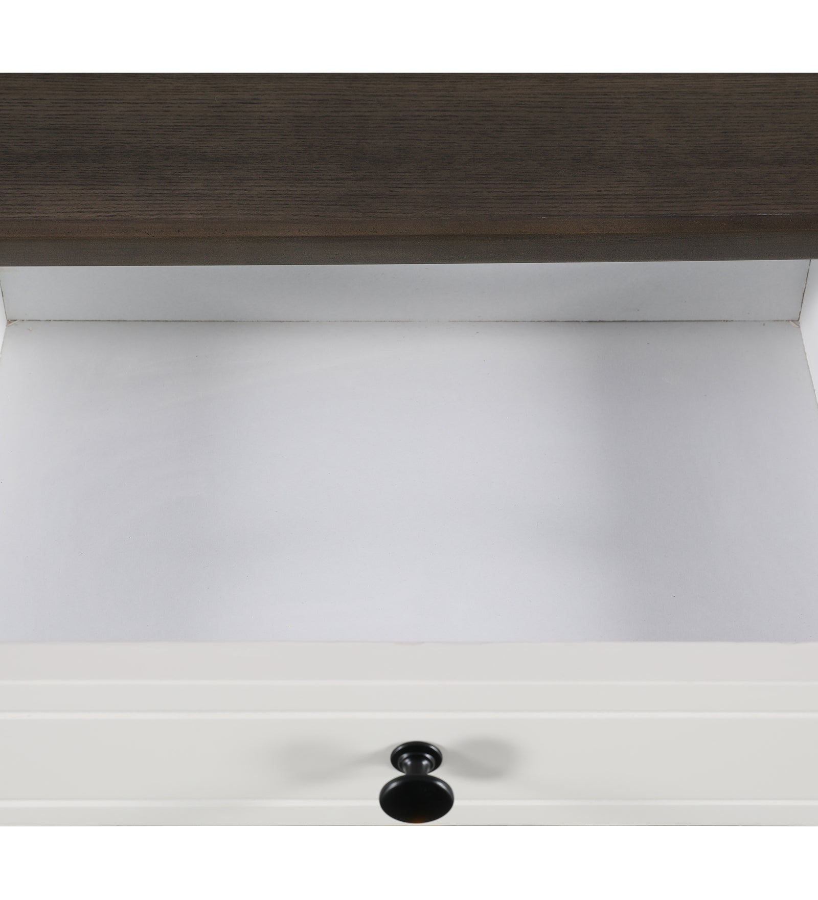 Wisp Rubber Wood Six Seater Dining Table in Antique White Colour