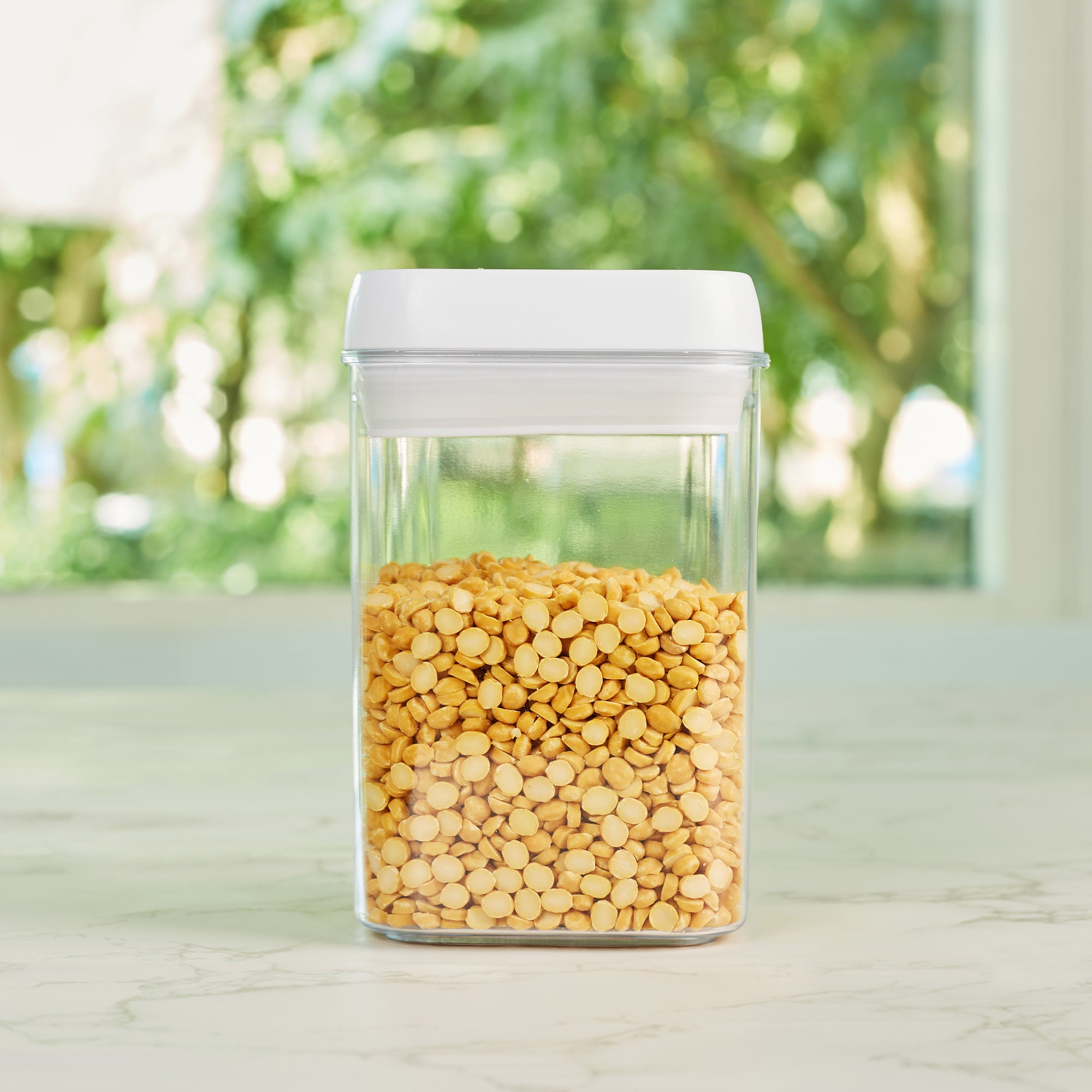 Robusto BPA Free Easy Lock Square Container 800ml in Transparent & White Colour