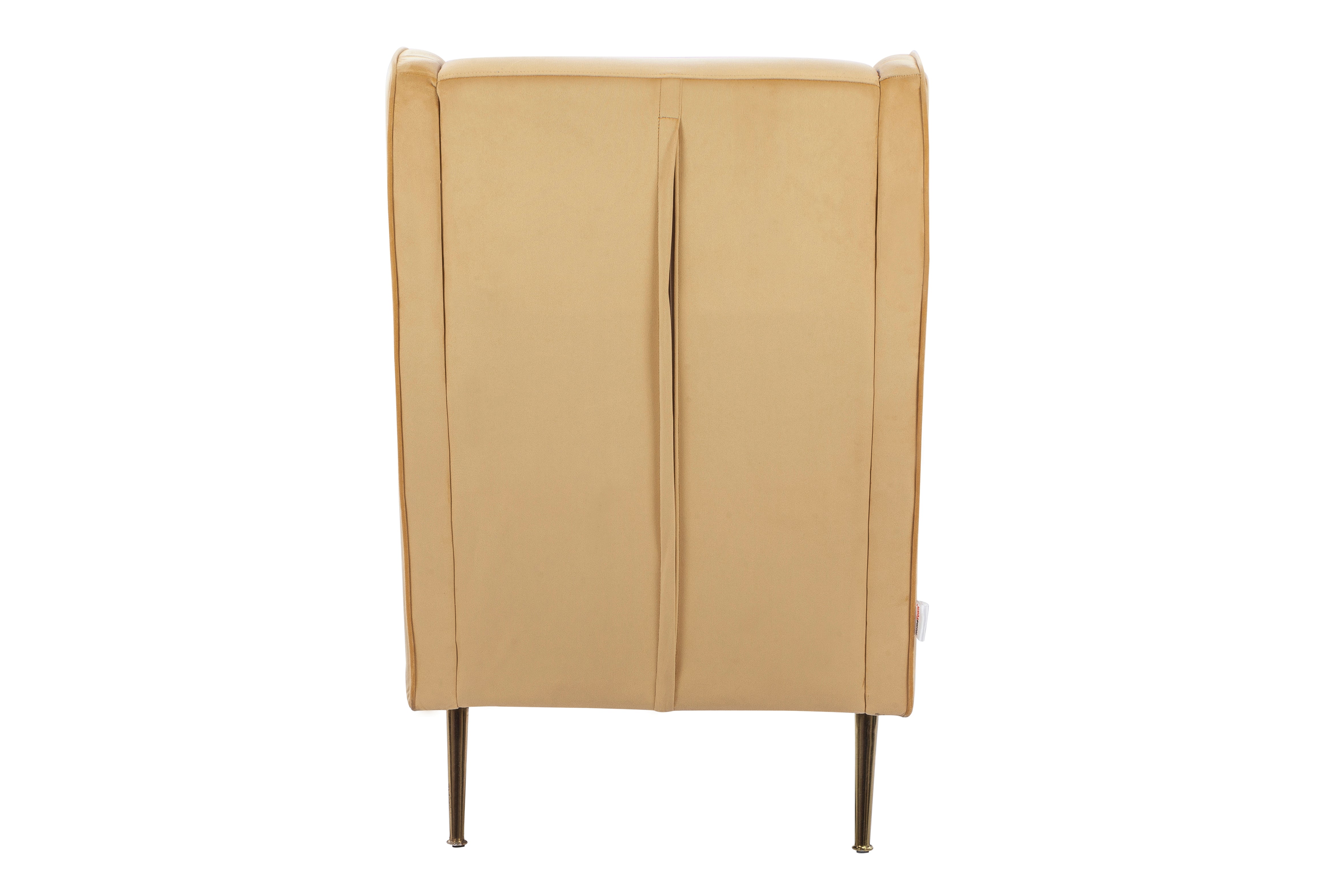 Charm Velvet Arm Chair in Dark Mustard Colour