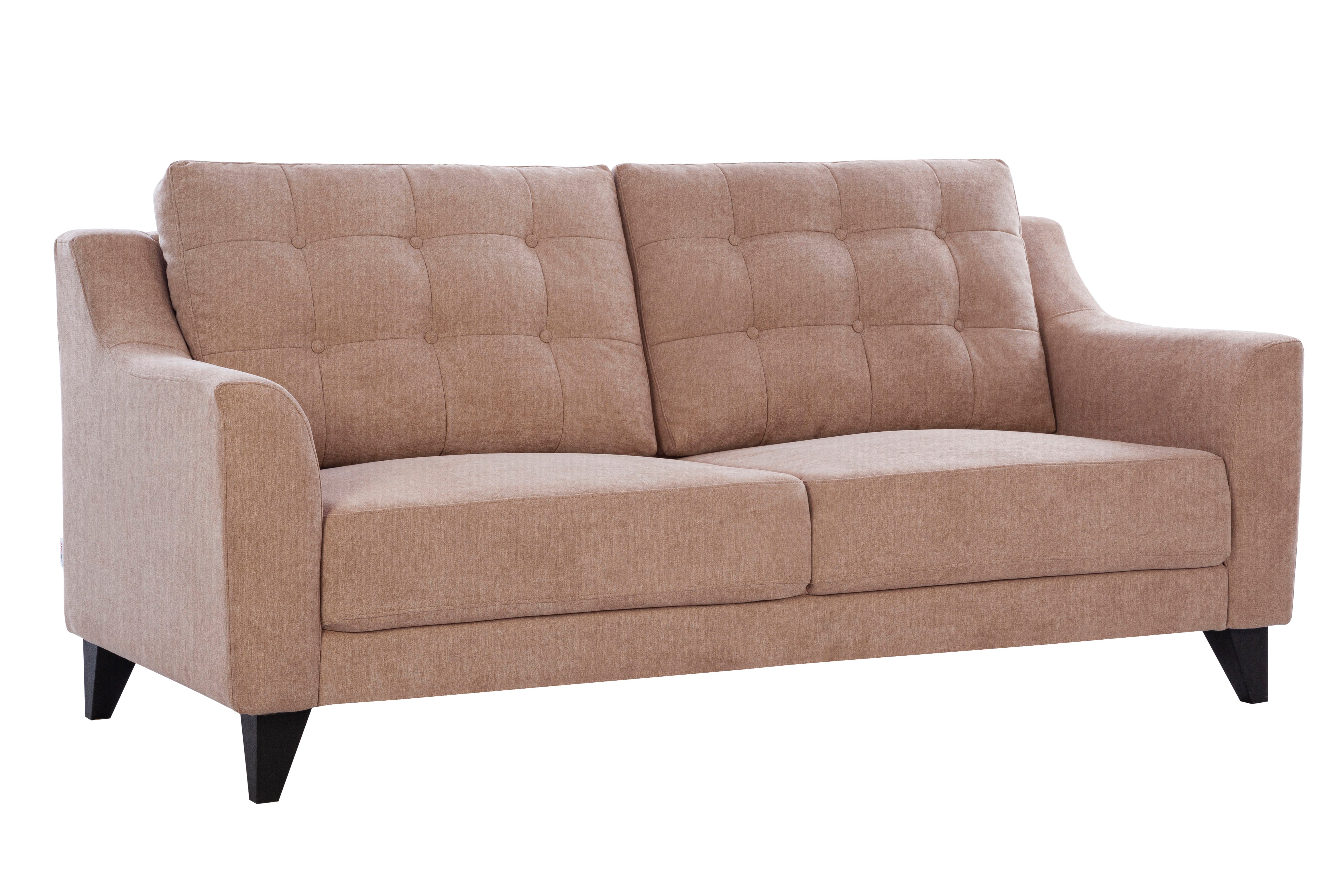 Malta Fabric 3 Seater Sofa in Brown Colour