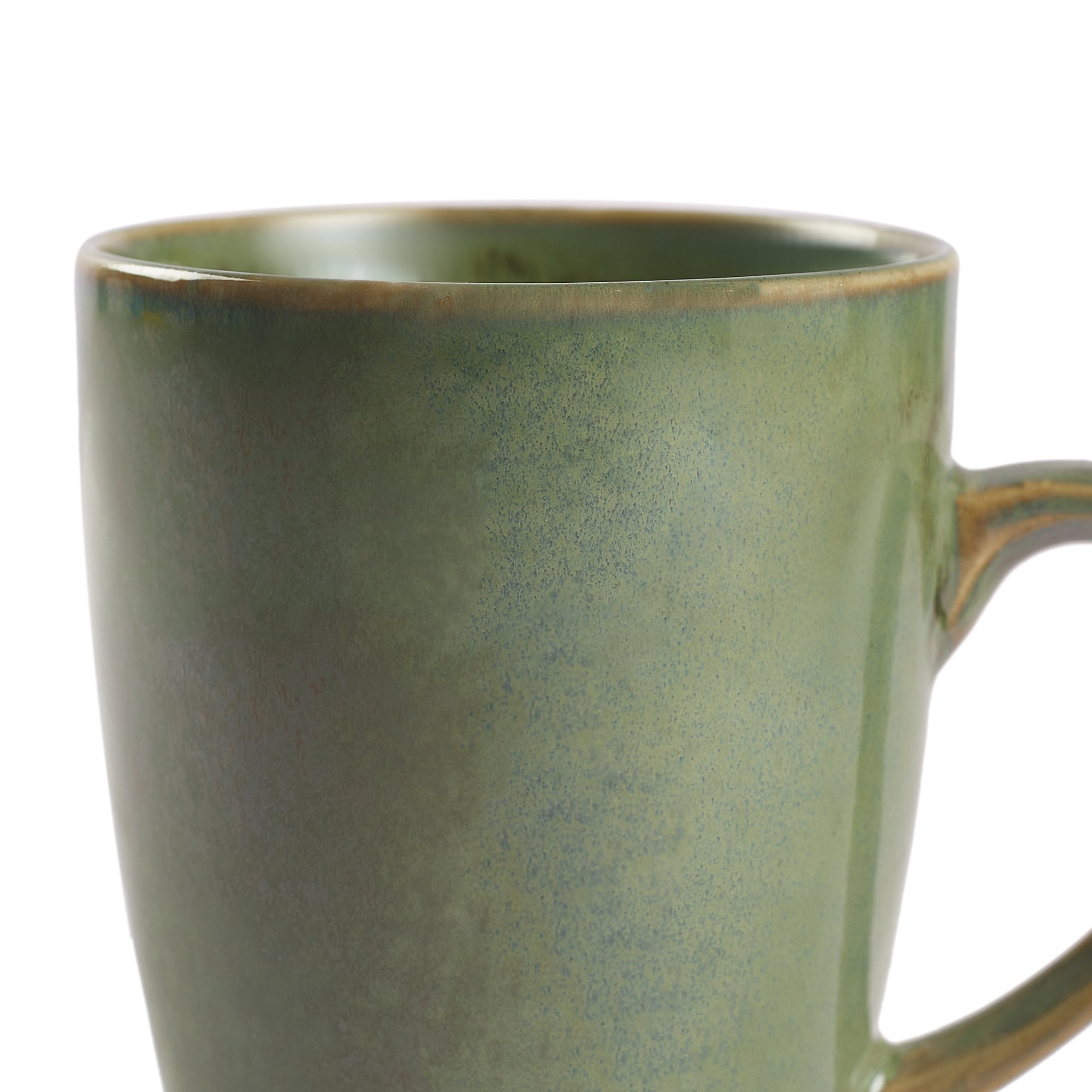Hygge Studio Pottery Stoneware Breakfast Mug & Bowl Set of 6 in Sage Green Colour by Living Essence
