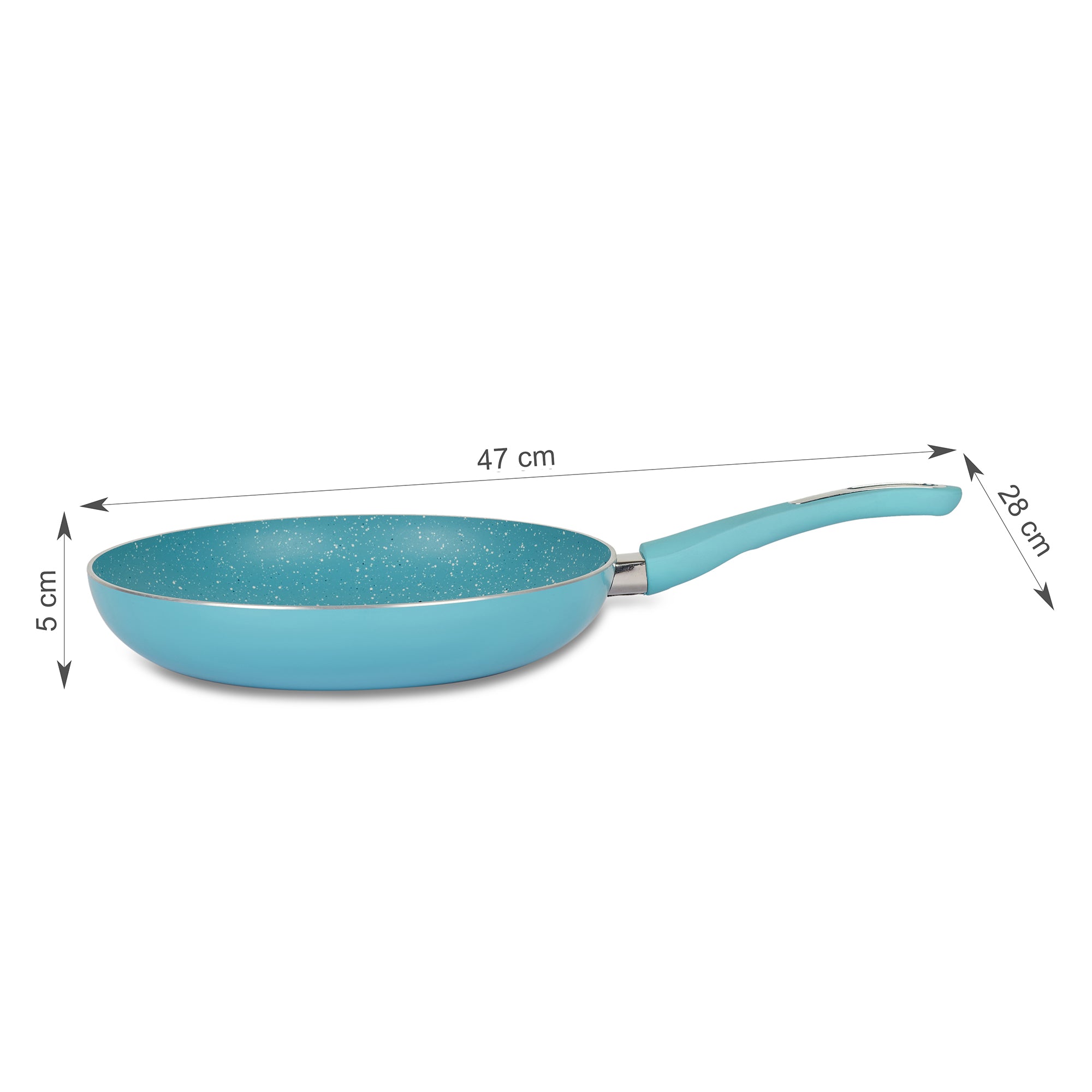 MasterCook+ 100% Virgin Aluminium Non-Stick Fry Pan 24cm in Teal Colour