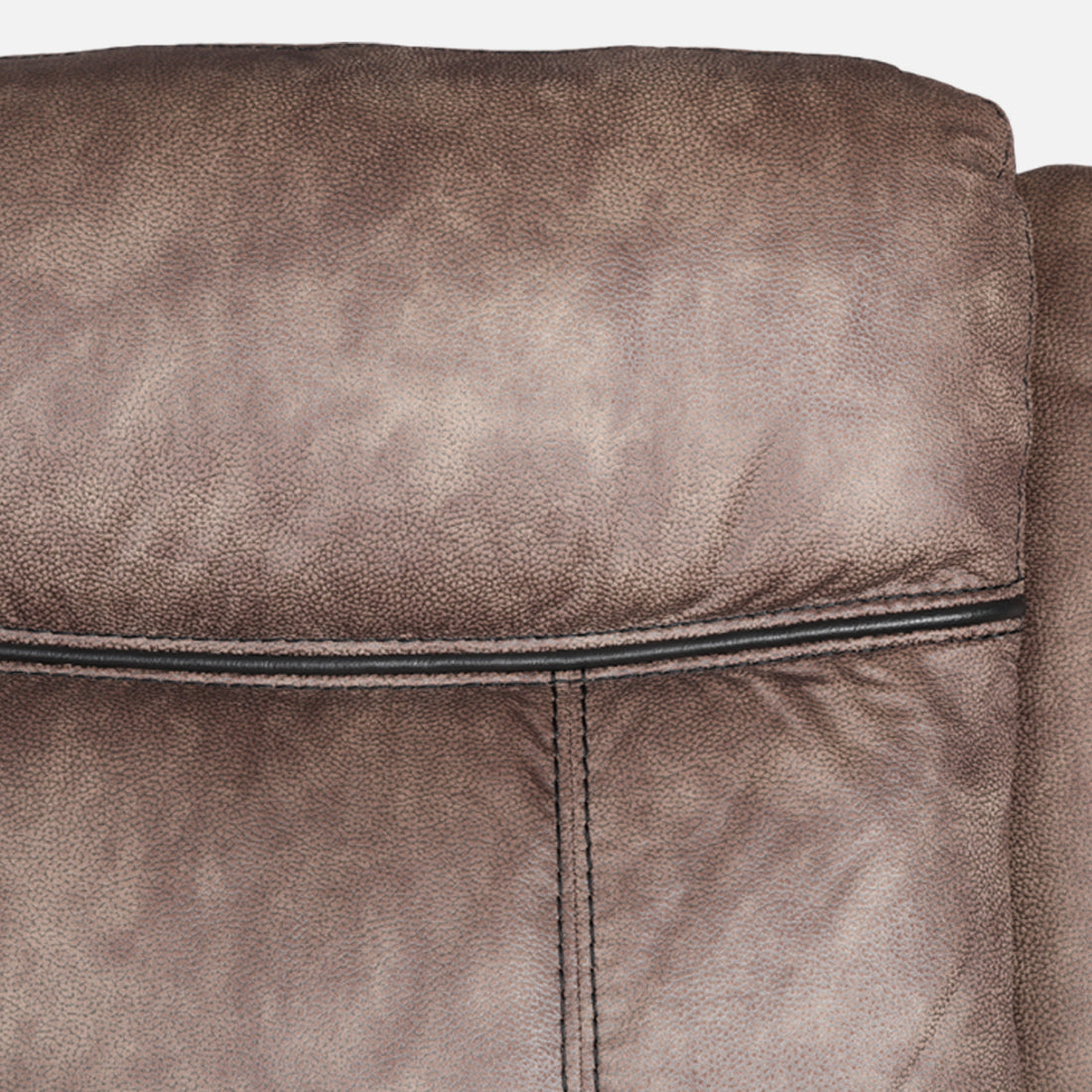 Enfield Fabric Lounger With Recliner in Brown Colour