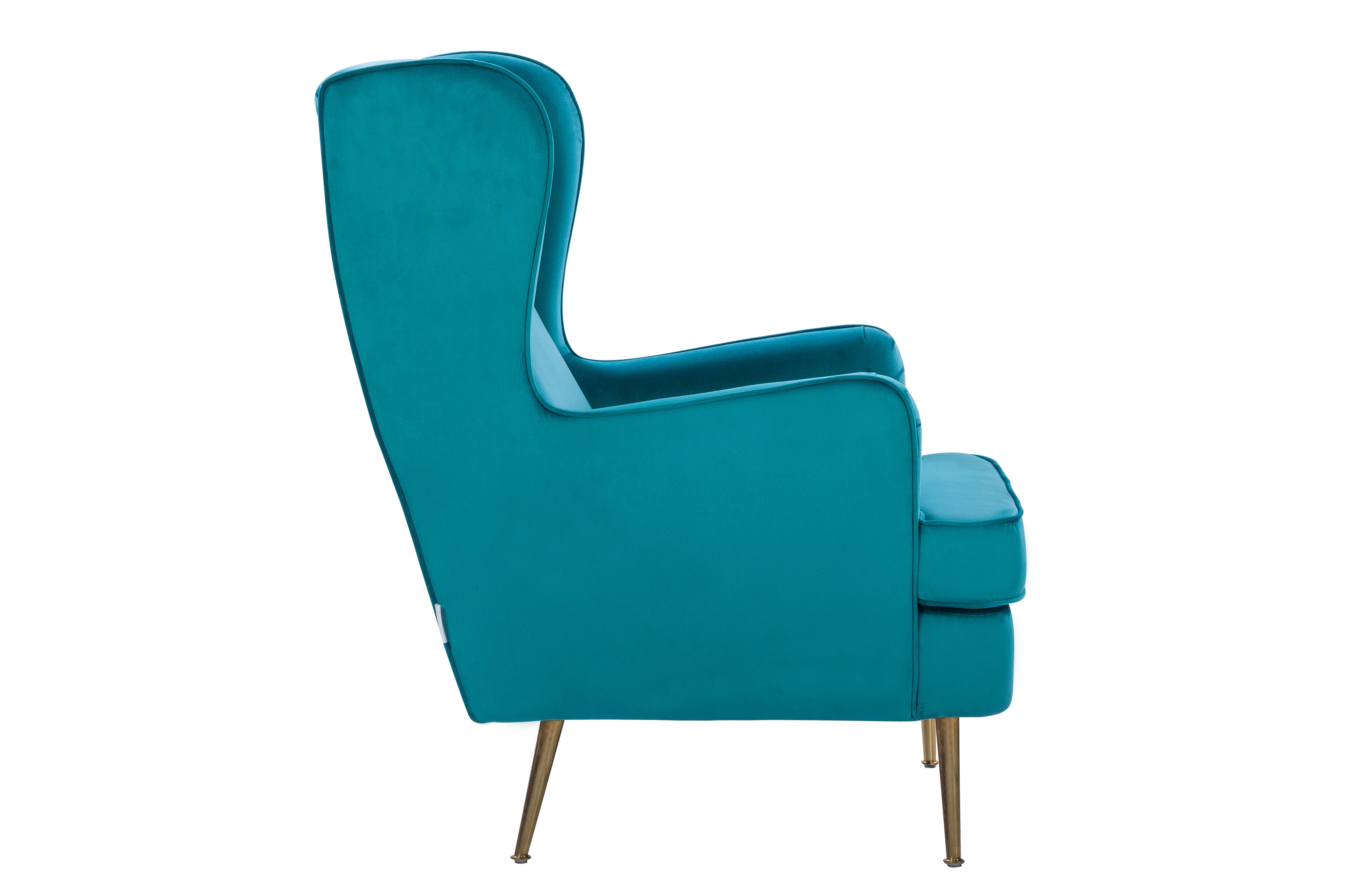 Charm Velvet Arm Chair in Sea Green Colour