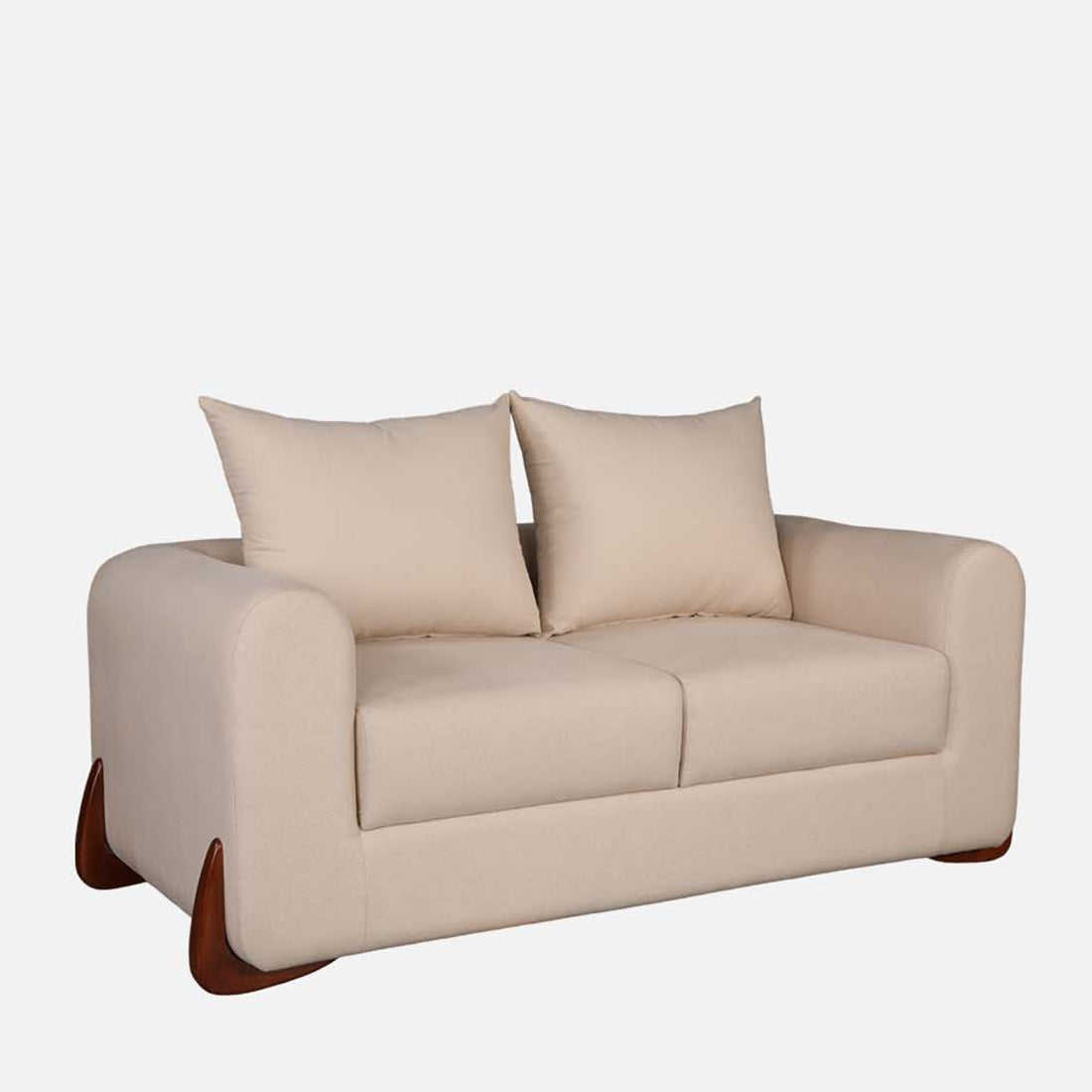 Bodhi Fabric Two Seater Sofa in Beige Colour