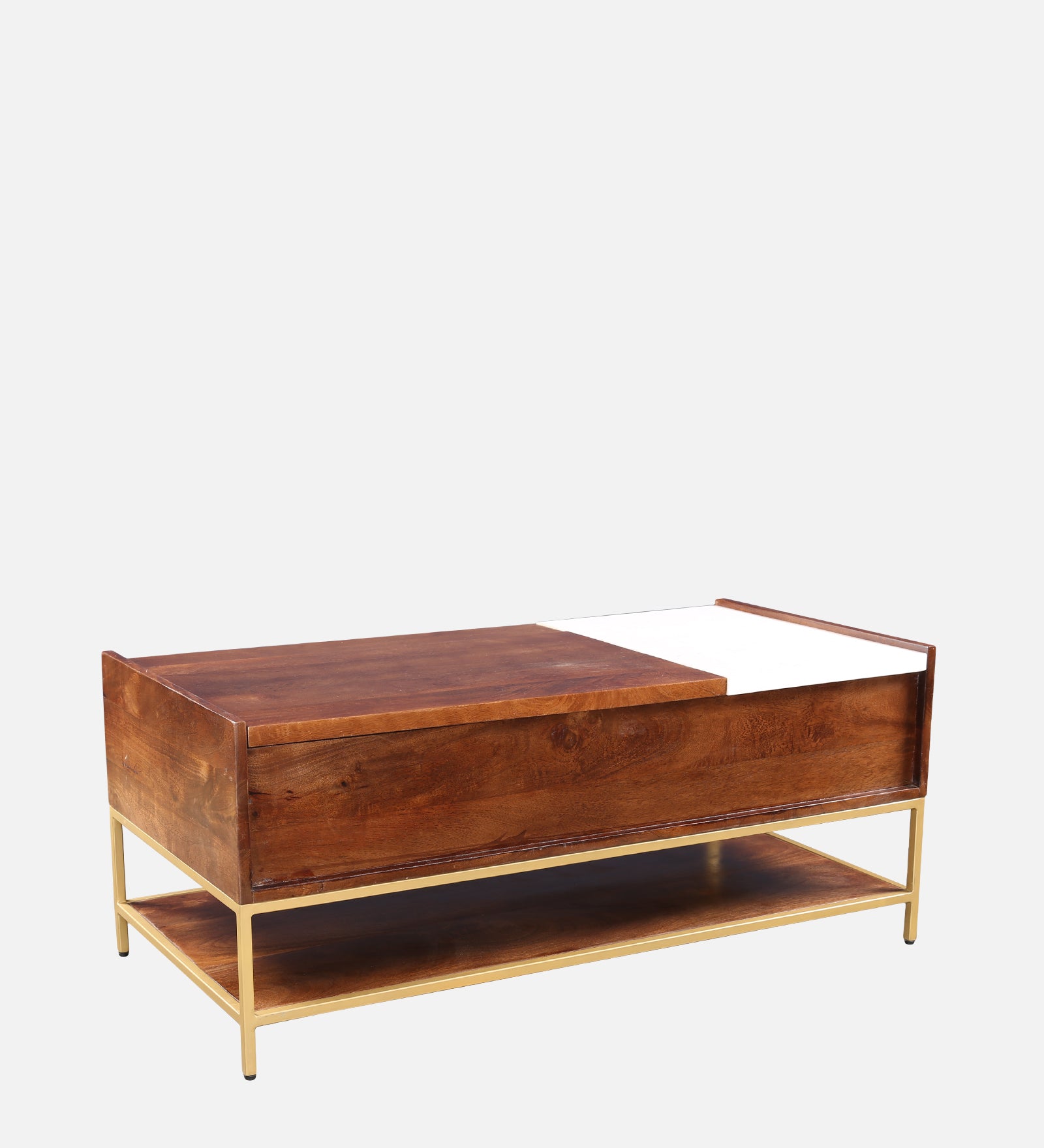 Crema Marble Top Center Table in Brown Colour