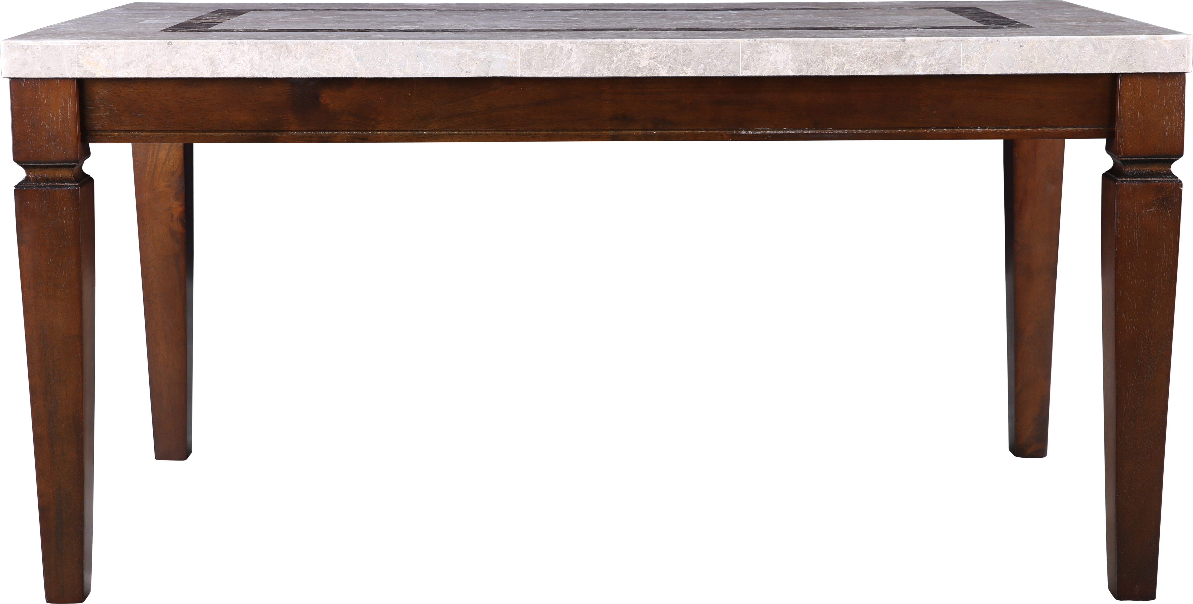 Bliss Marble Top 6 Seater Dining Table with Inlay in Beige Colour