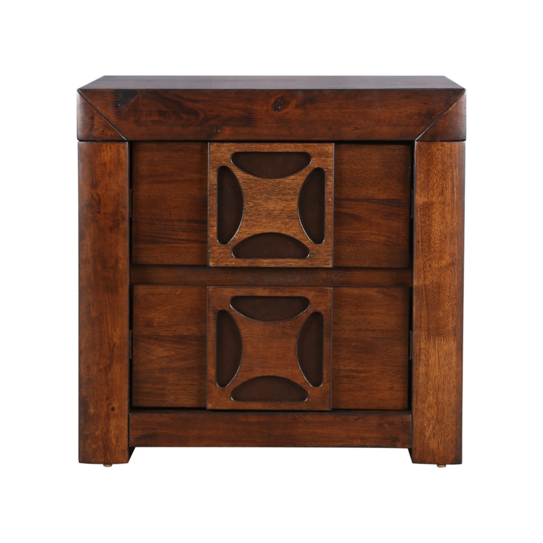 Casablanca Solidwood Night Stand in Walnut Colour