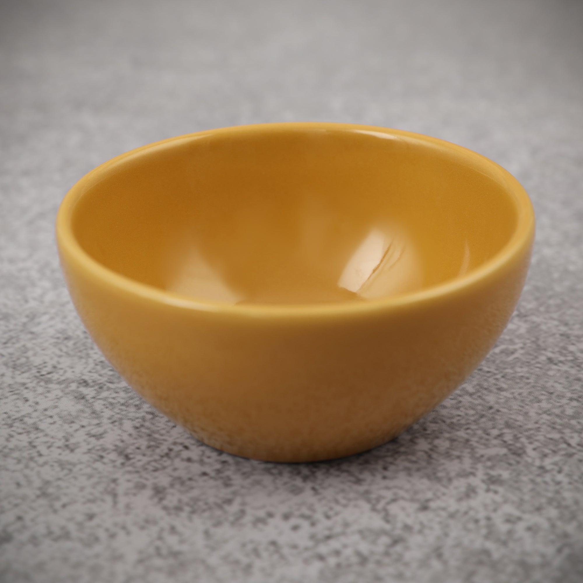 Palette Ceramic 4 Inch Curry Bowl 4 Pcs in Yellow Colour