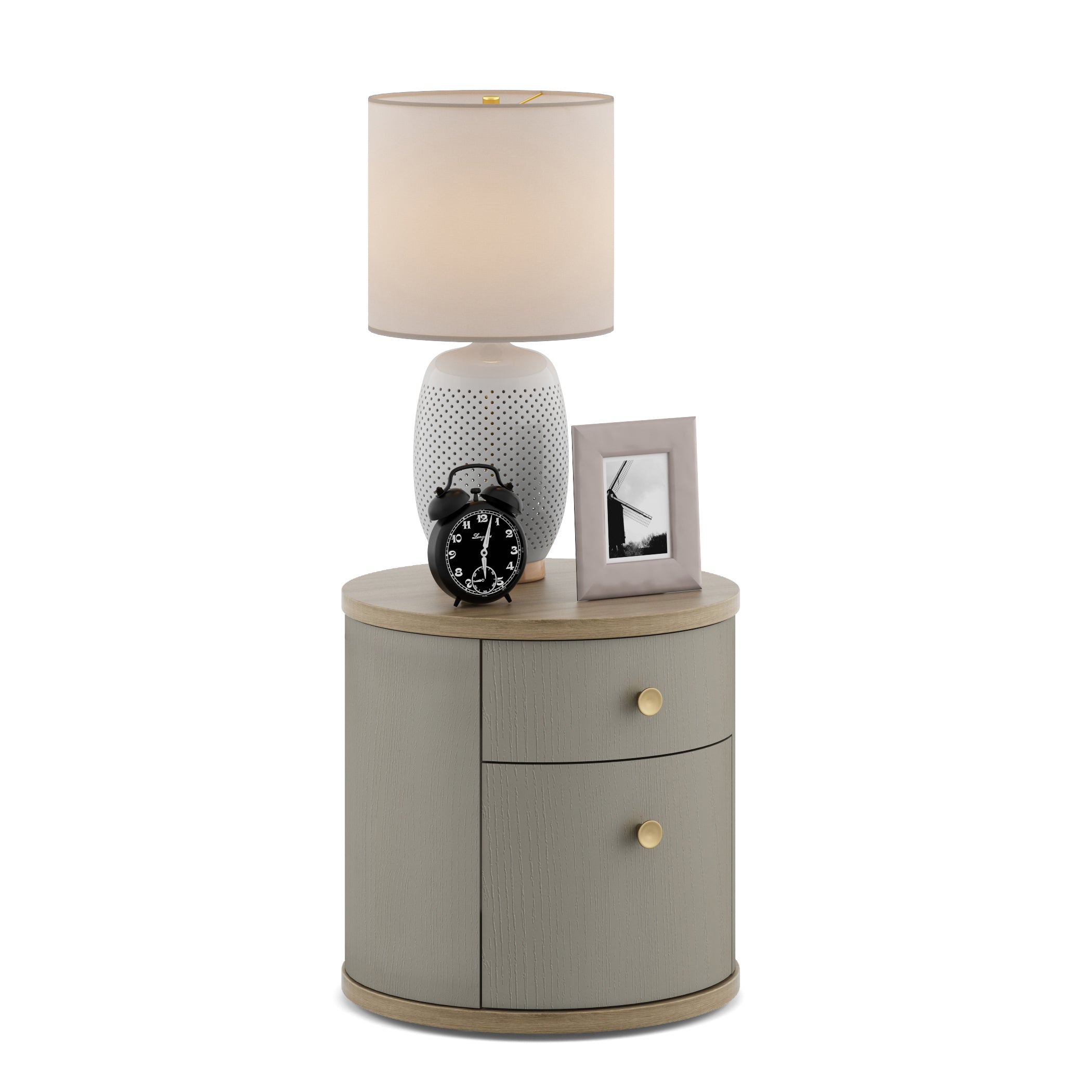 Asa Engineered Wood Night Stand in Santana Oak Colour