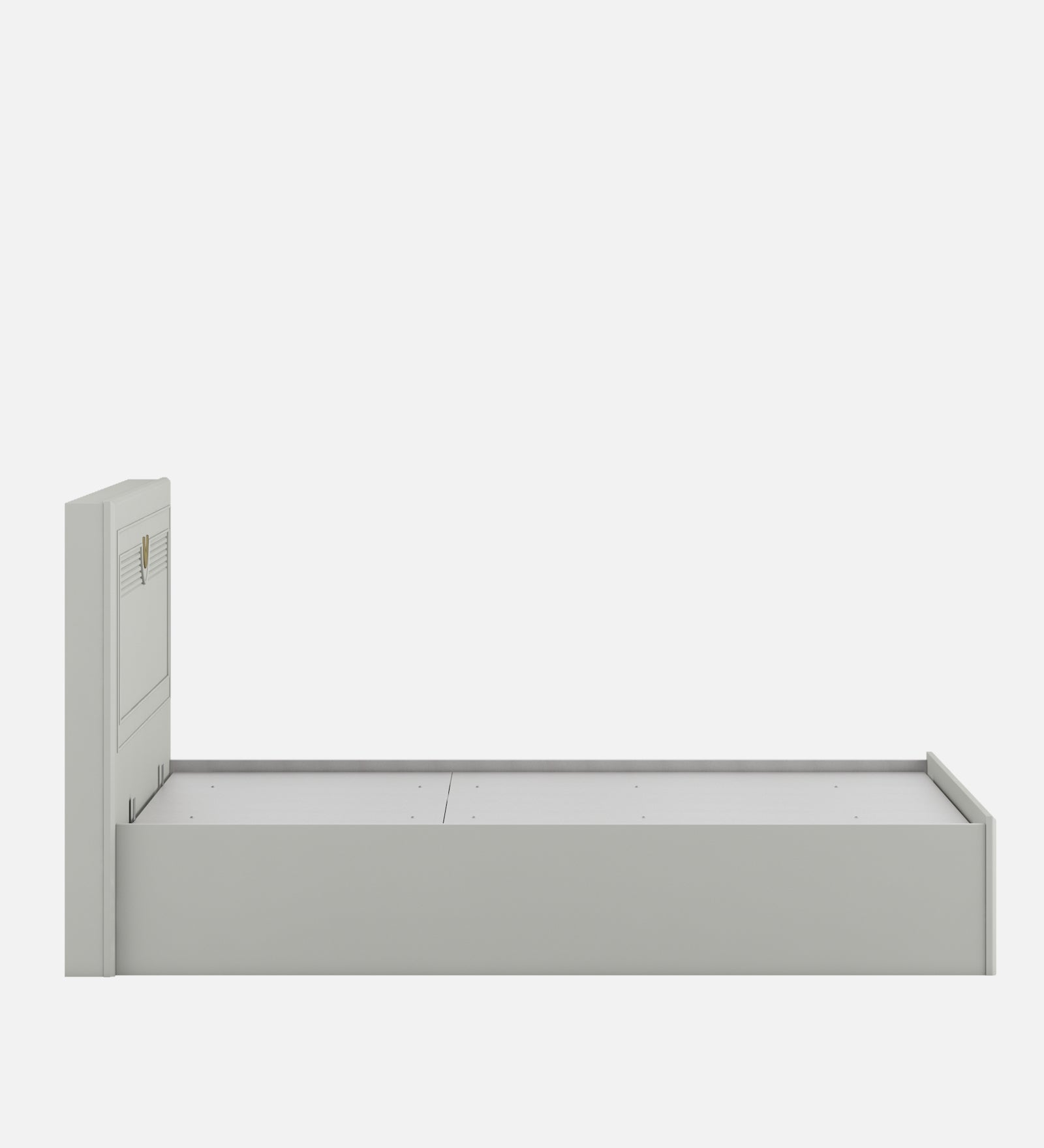 Akira King Bed With Full Hydraulic Storage Pumic Grey