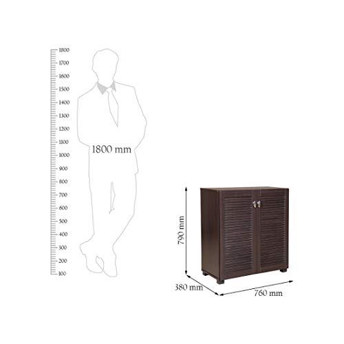 Frisco Engineered Wood Shoe Rack in Wenge Colour