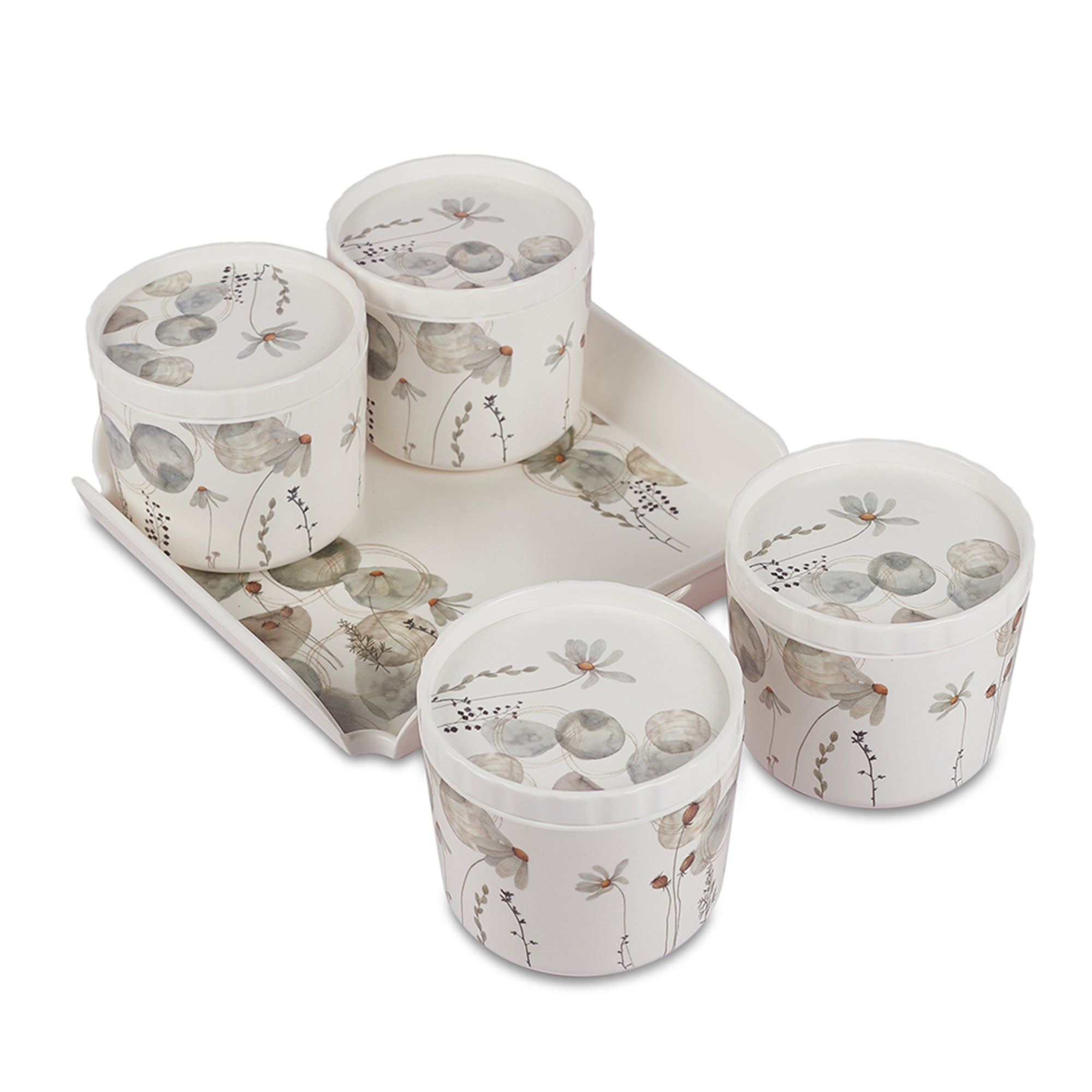 Zinnea Melamine Serving Set of 5 in Multi Colour by Servewell