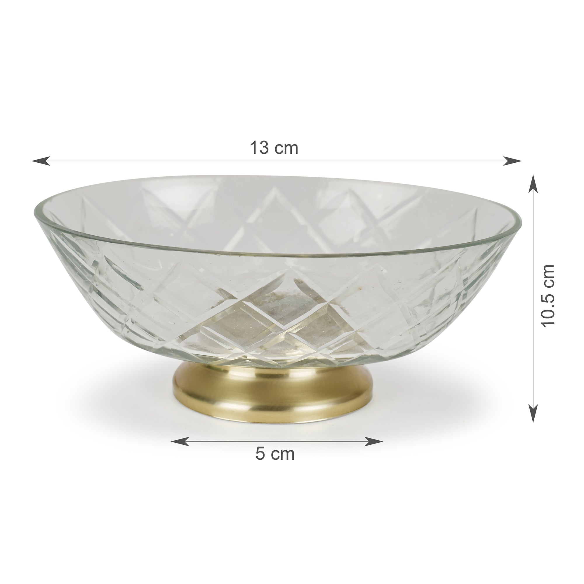 Nora Glass Cut Work Soap Dish in Transparent Colour