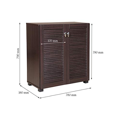 Frisco Engineered Wood Shoe Rack in Wenge Colour