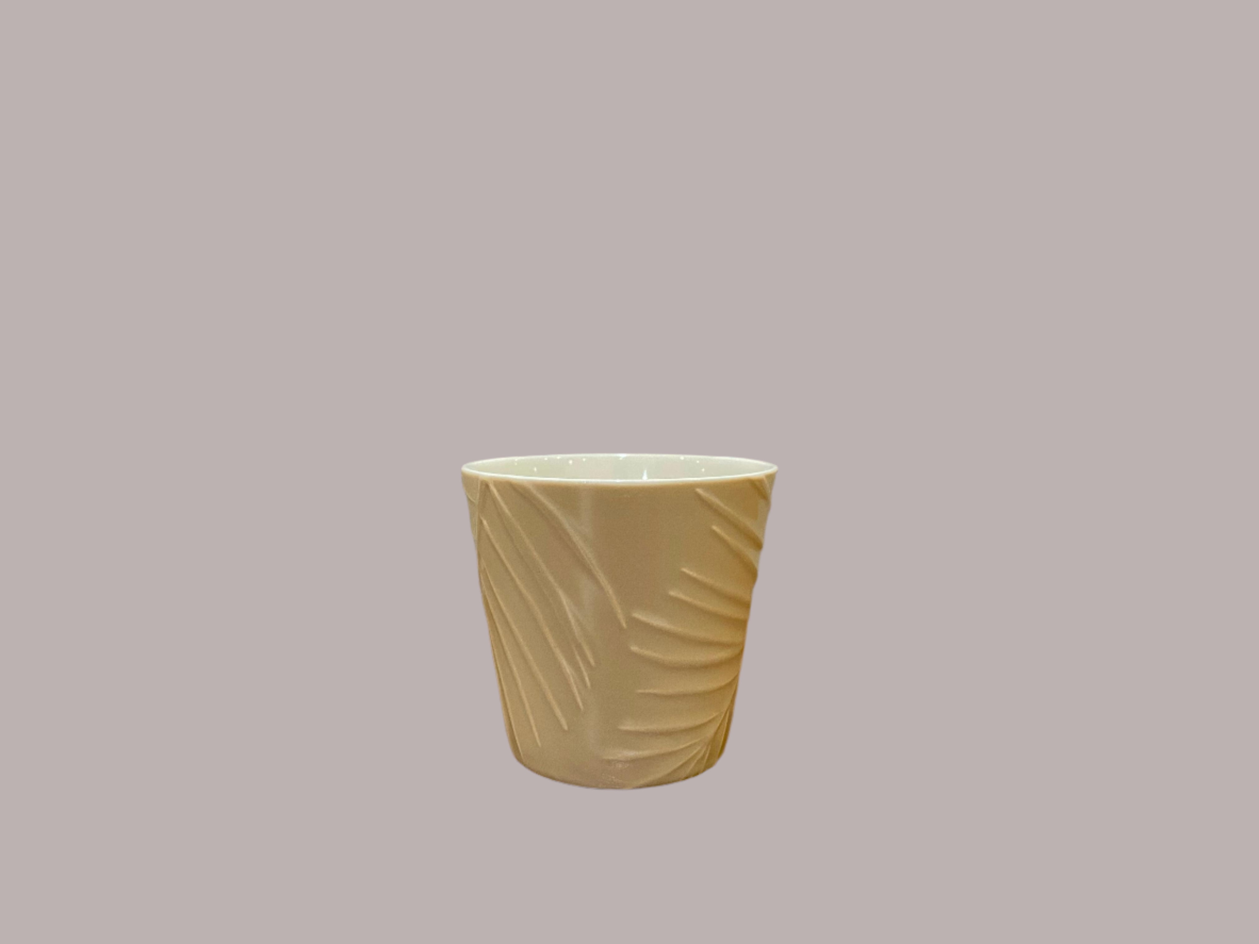 Living Essence Embossed Bone China Mug 320ml Set of 2Pcs in Grey Colour