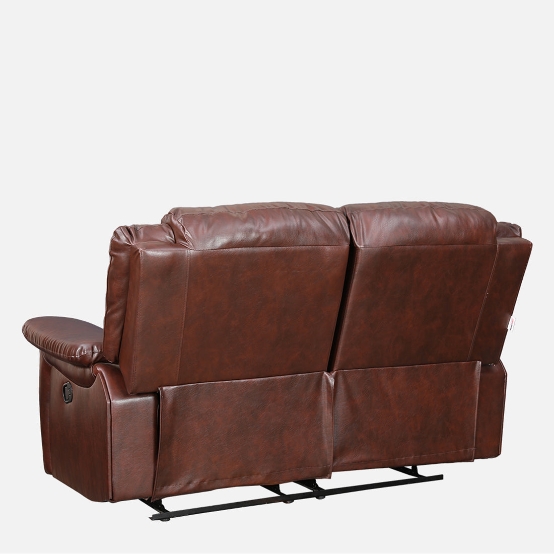 Attila Leatherette Two Seater Recliner in Brown Colour