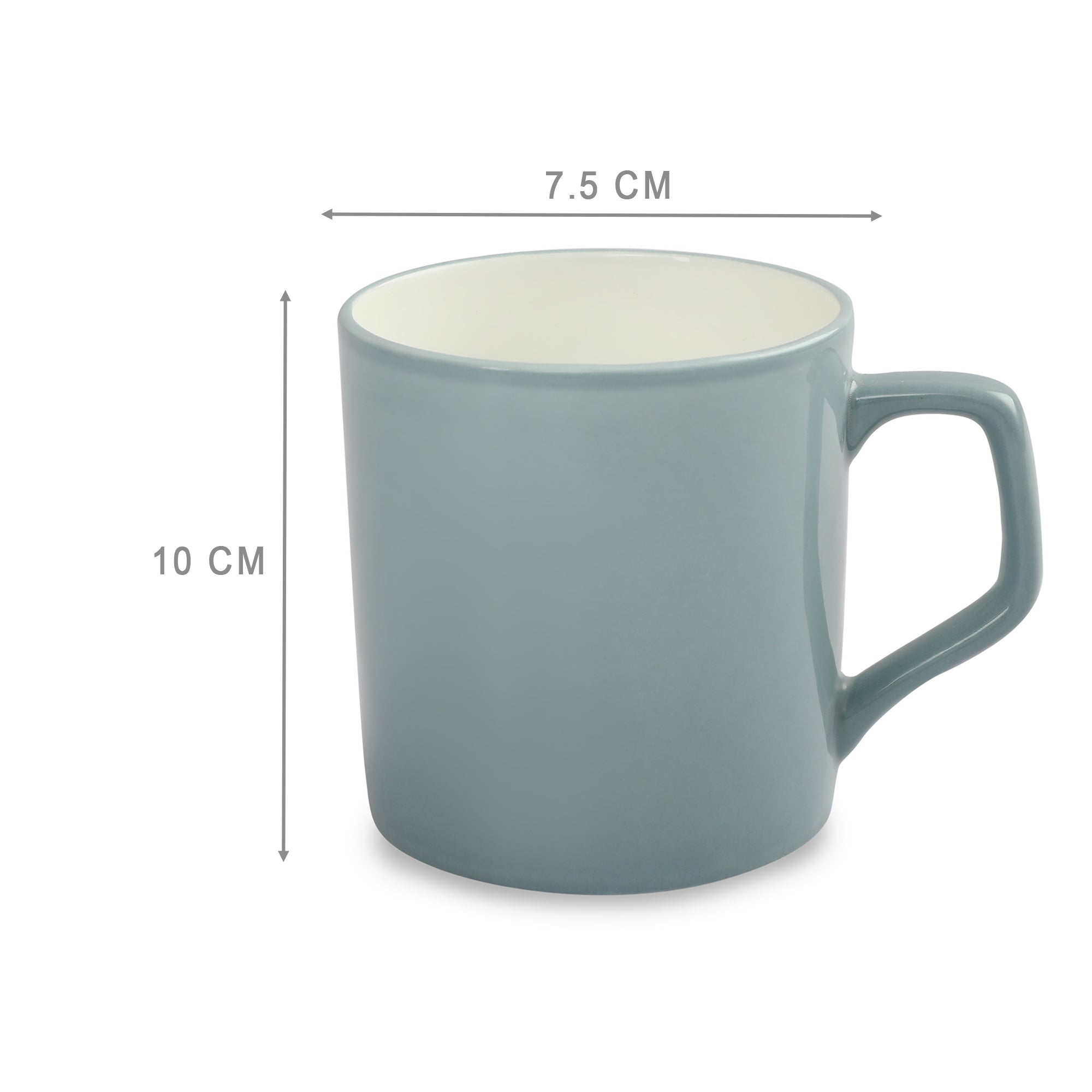 Palette Ceramic Tea Mug Set of 4 200 Ml in Grey Colour