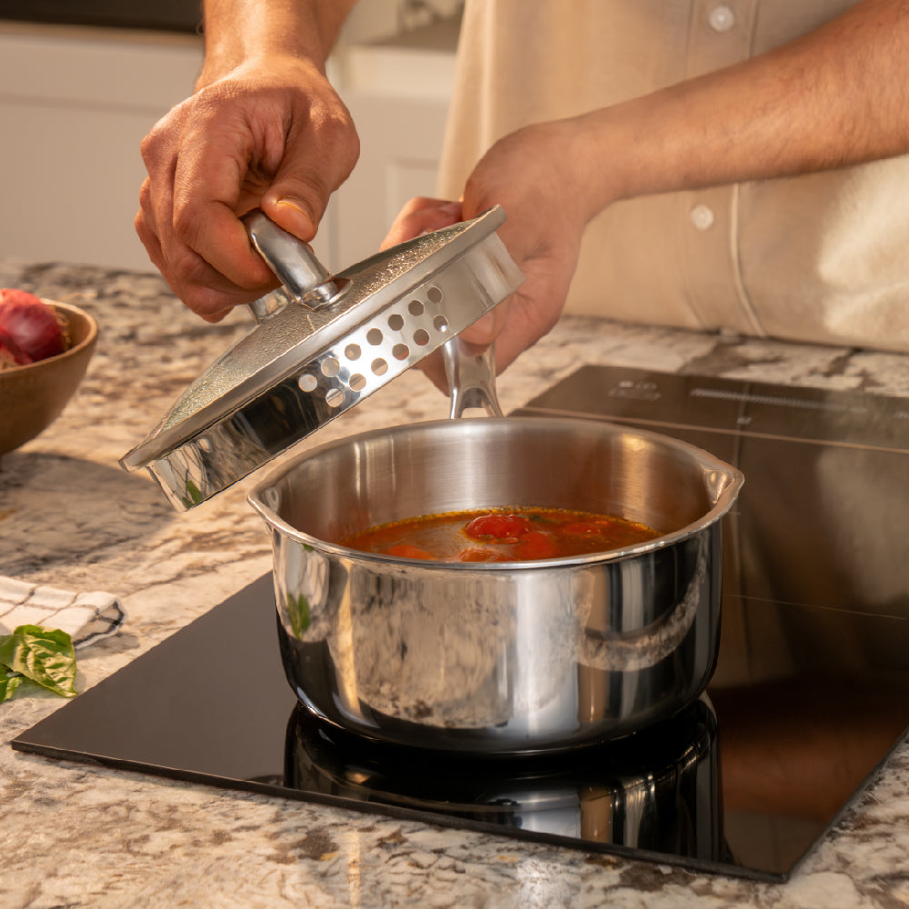 Stellar Triply Saucepan 16cm with Glass Lid