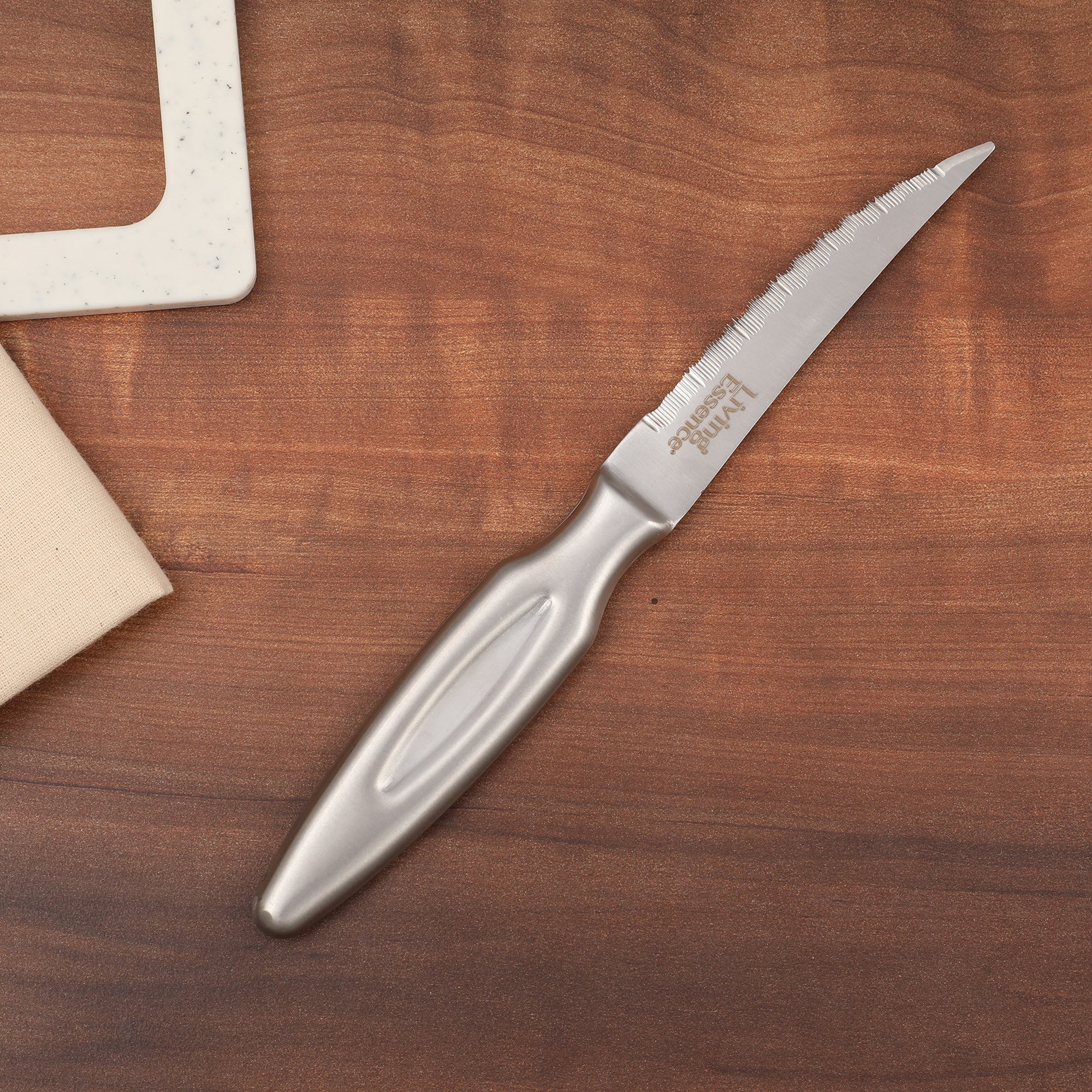 Kitchen Aid Stainless steel Laser Knife 22 cm in Silver Colour
