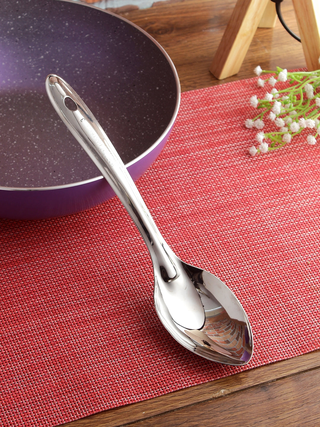 Serving Steel Basting Plus 26 Cm in Silver Colour