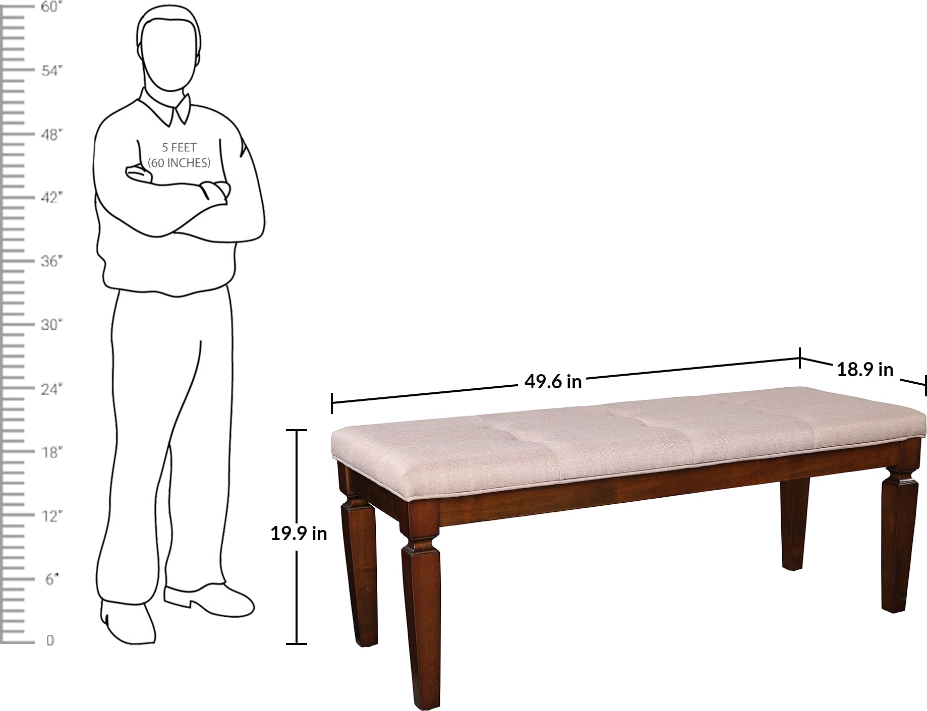 Bliss Marble Top 6 Seater Set with Bench with Inlay in Beige Colour