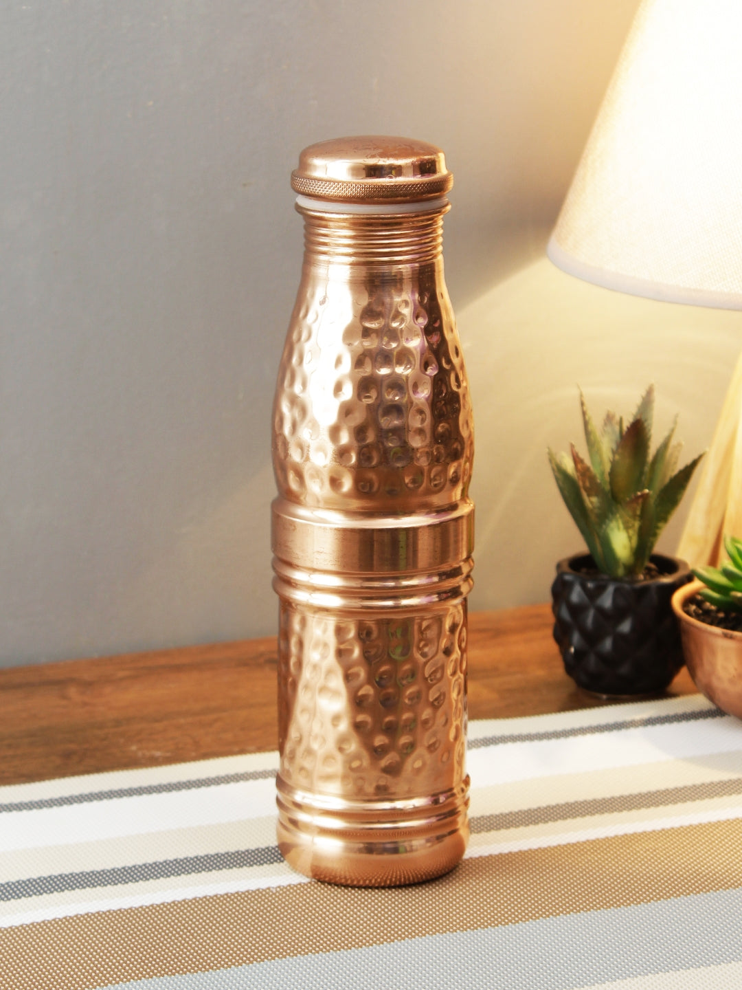 Copper Drinking Bottle in Brown Colour by Living Essence