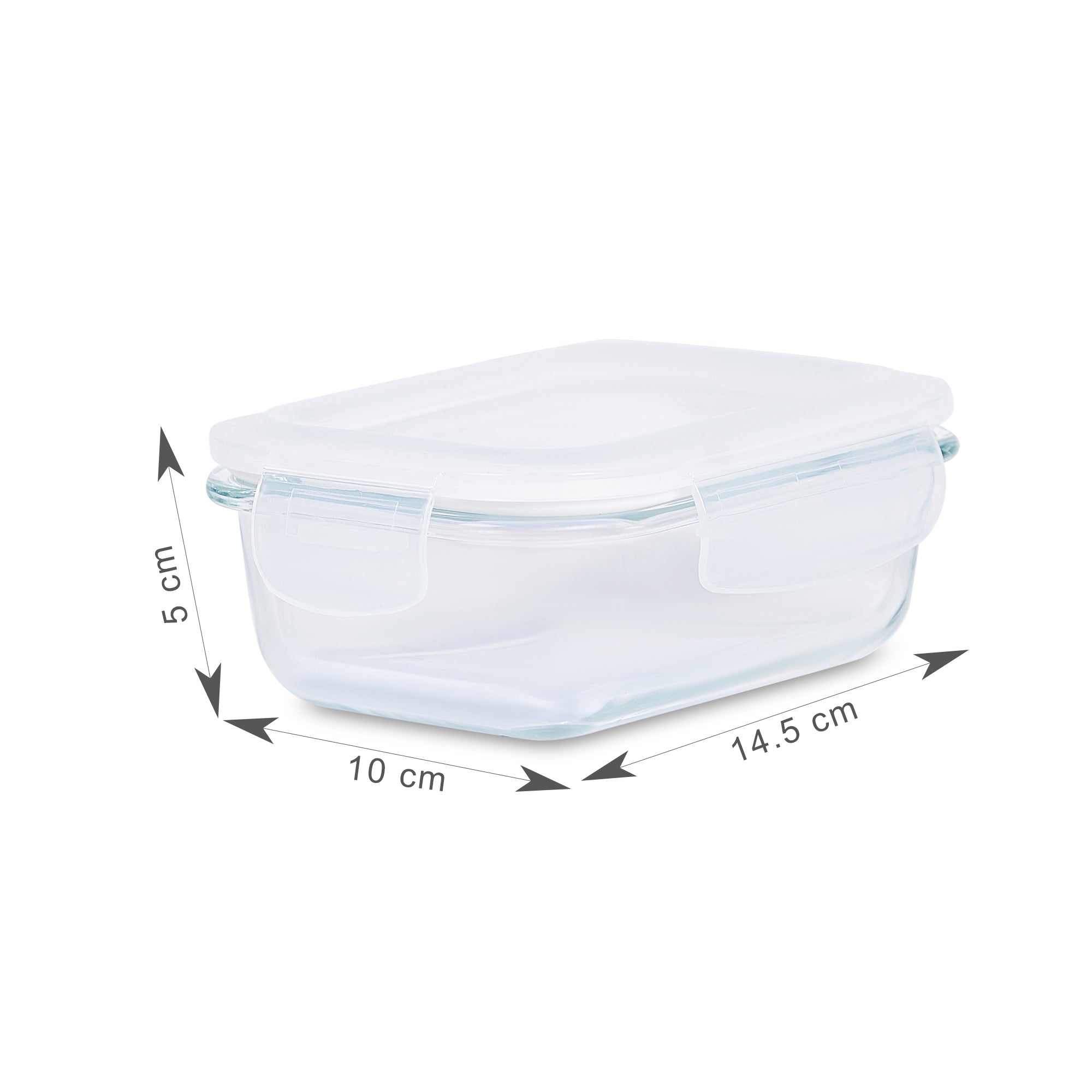 Fiesta Borosilicate Glass Clip Lock Container Set of 3 in Clear Colour