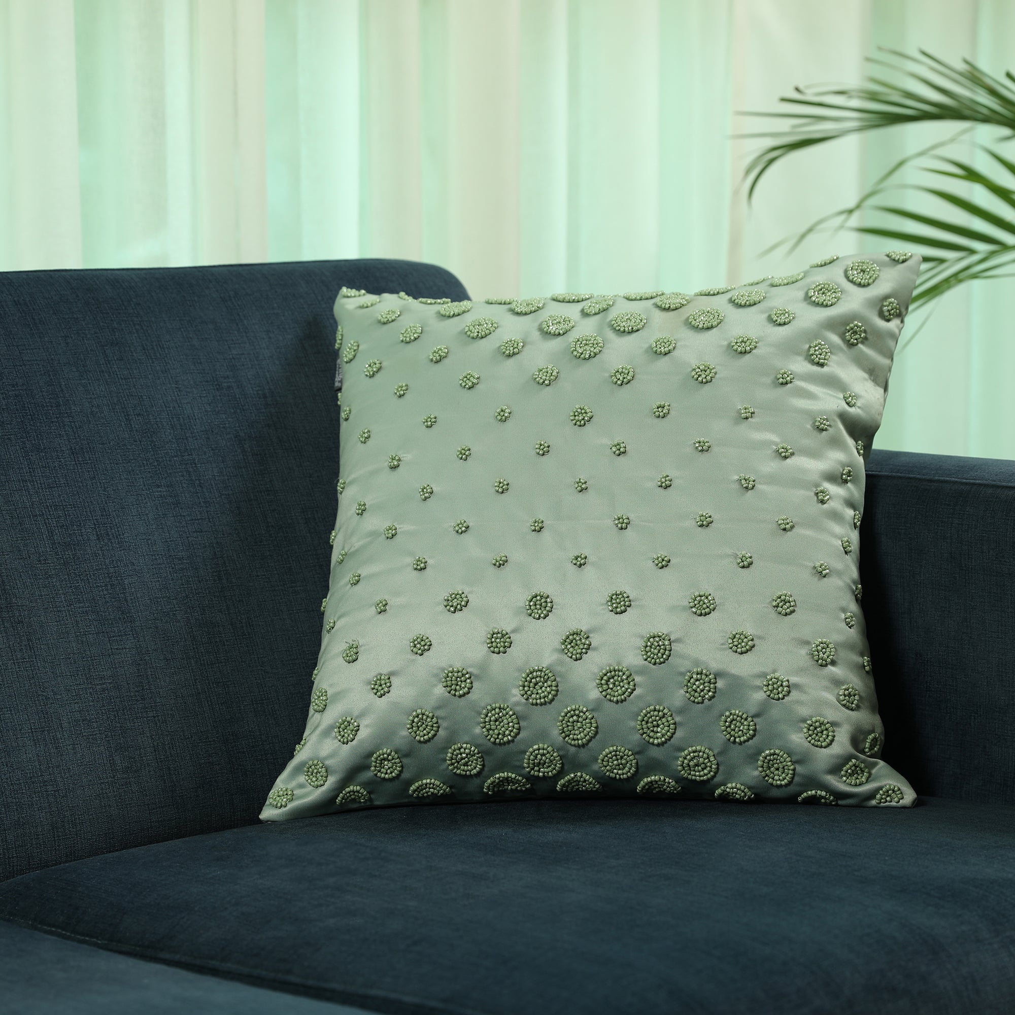 Swarna Cushion Cover Sage, 40x40cm