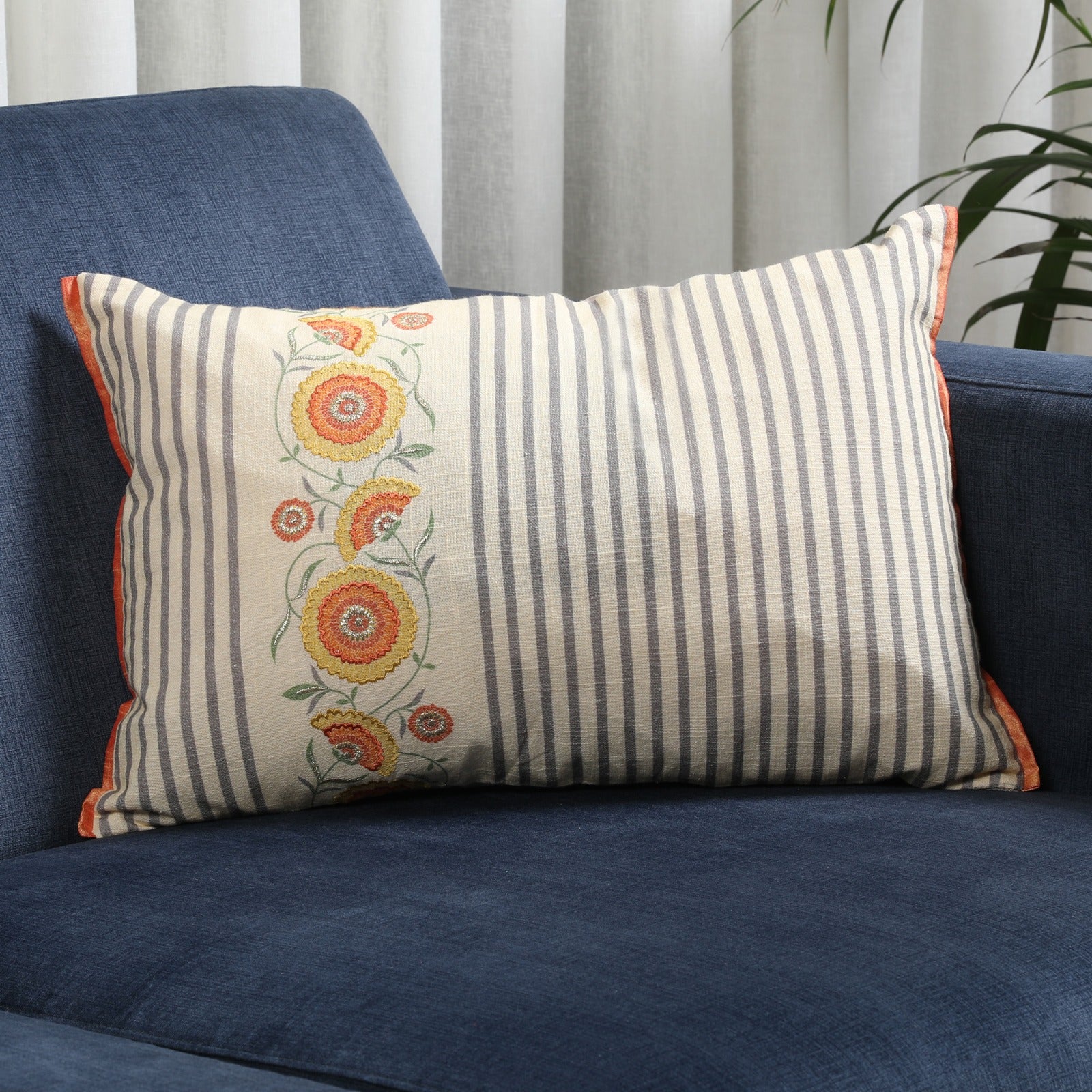 Swarna Cotton Cushion Cover 30x45 cm in Multi Colour