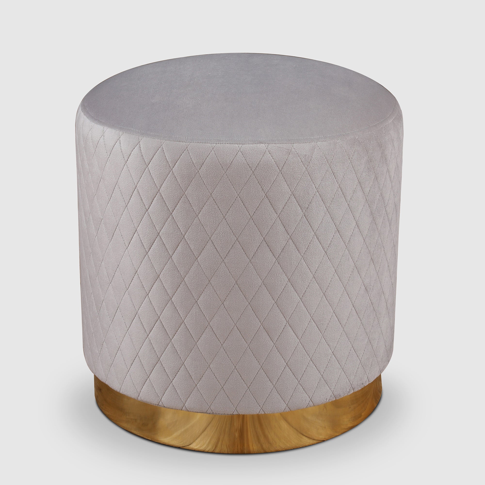 Serena Fabric Ottomans in Grey Colour