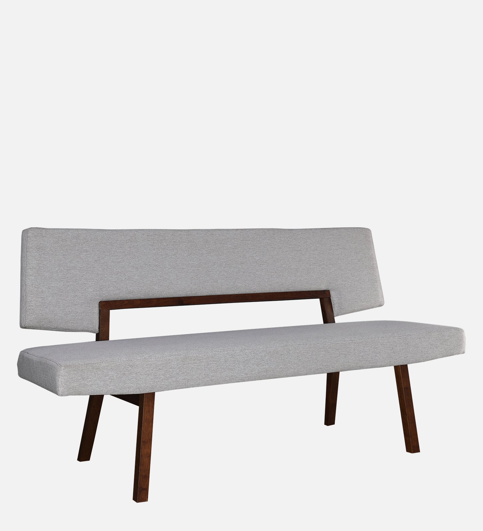Lillian Solidwood Six Seater Dining Set With Bench in Walnut Colour