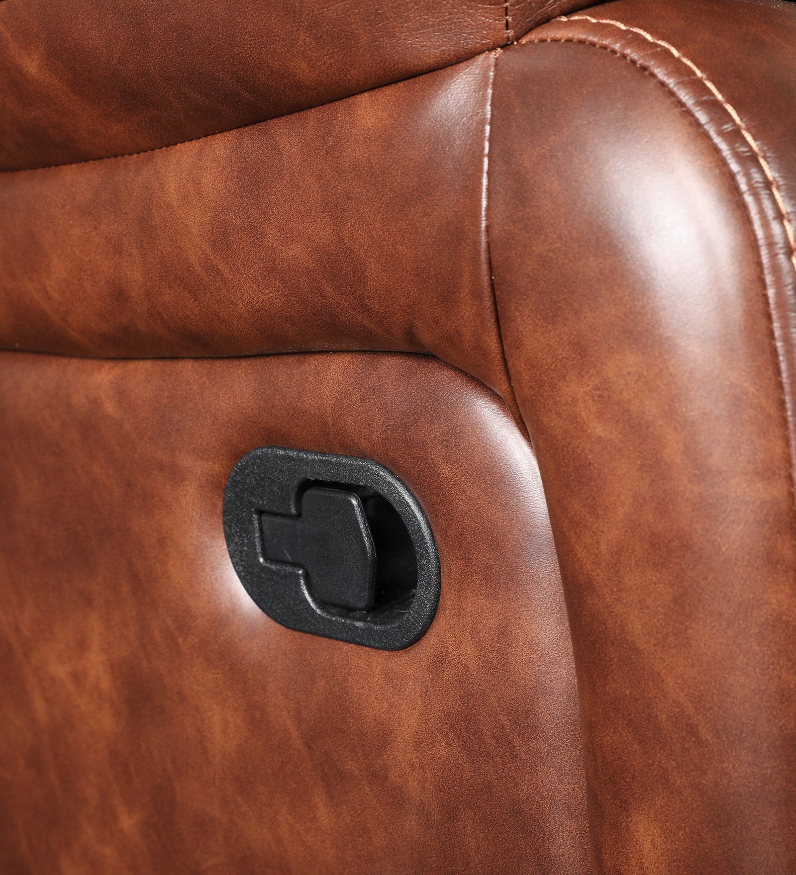 Urbano Leather Fabric Single Seater Recliner in Brown Colour