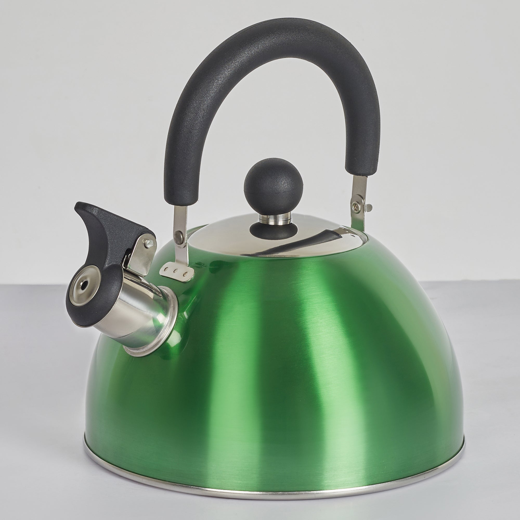 Brew Steel Whistling Kettle 2.5 Ltr in Green Colour
