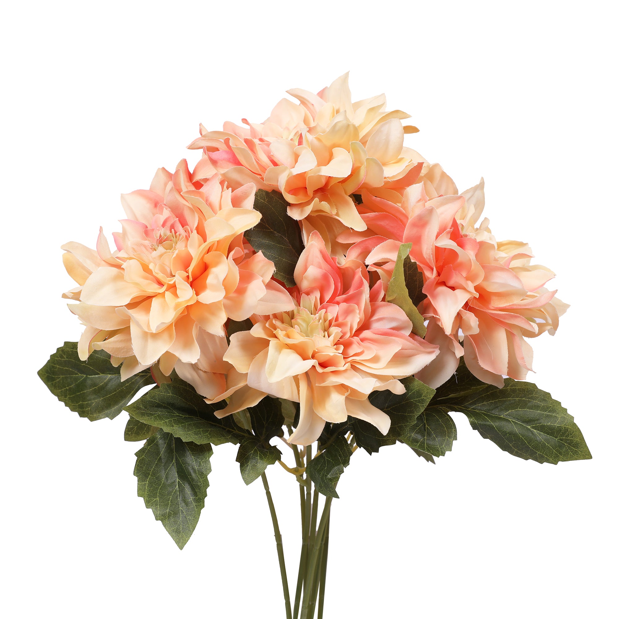 Blume Artificial Flower Dahlia Bunch 48cm in Peach Colour By Living Essence