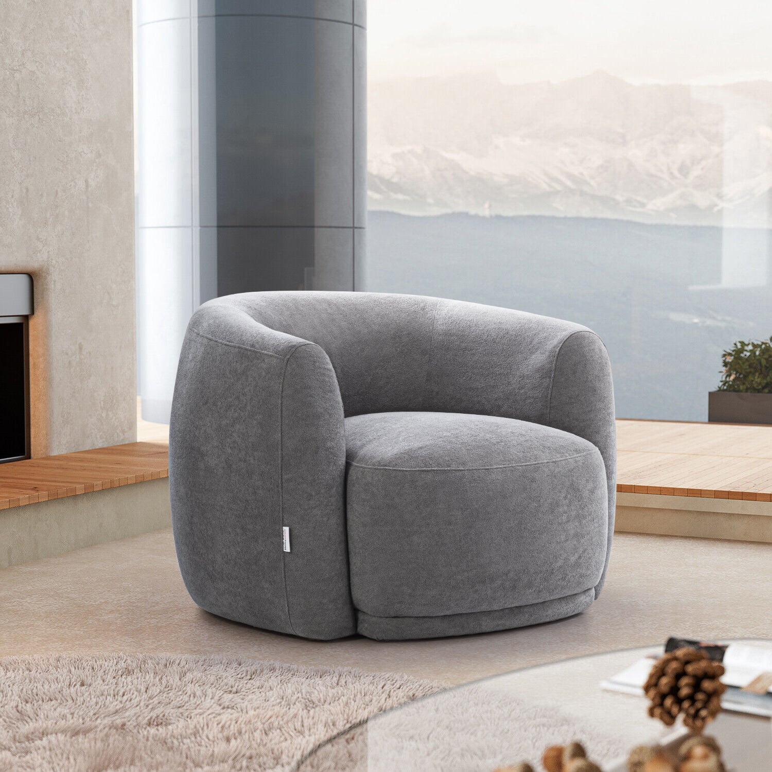 Miami 1 seater Chair in Grey Colour