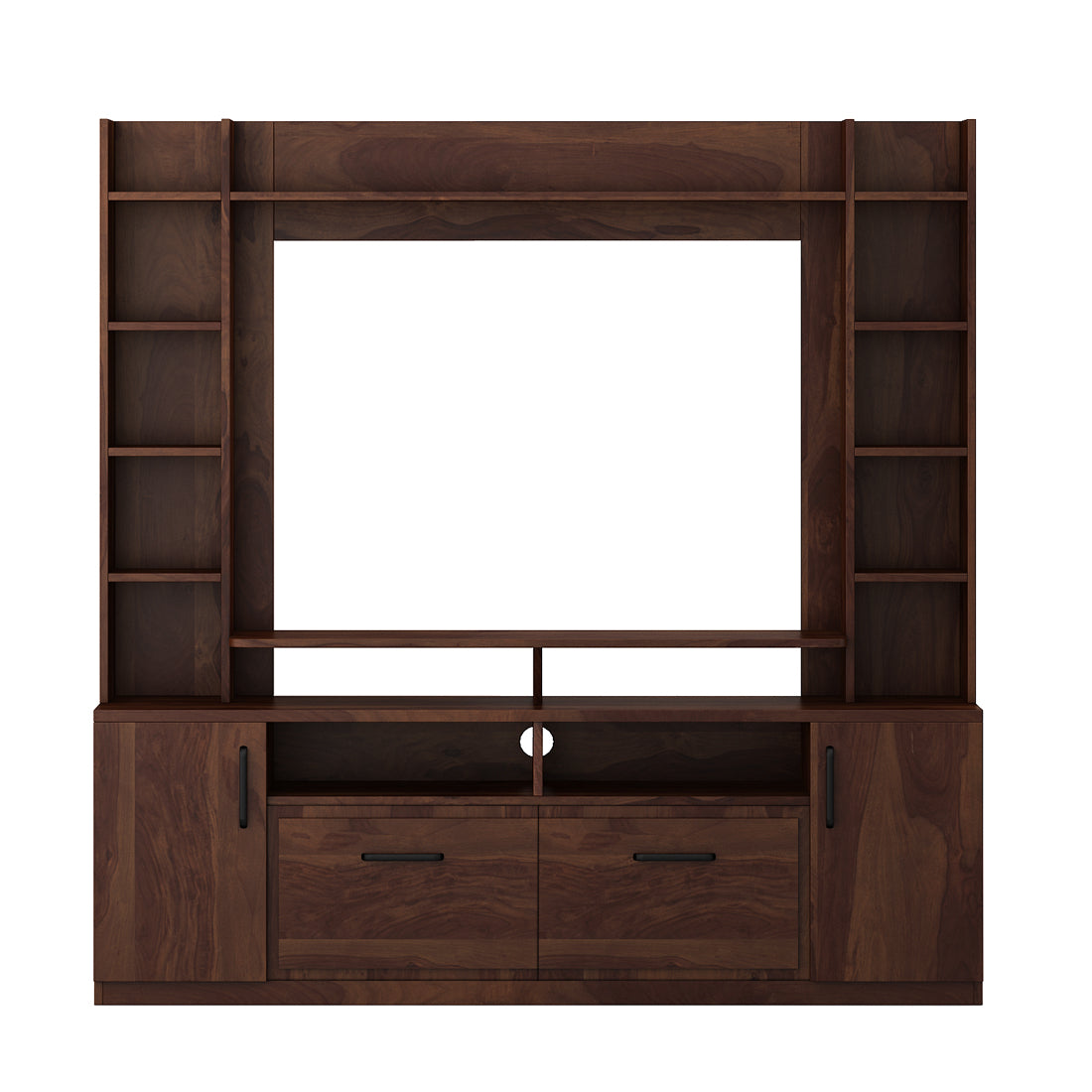 Antwerp Full Height TV Unit in Sheesham Colour