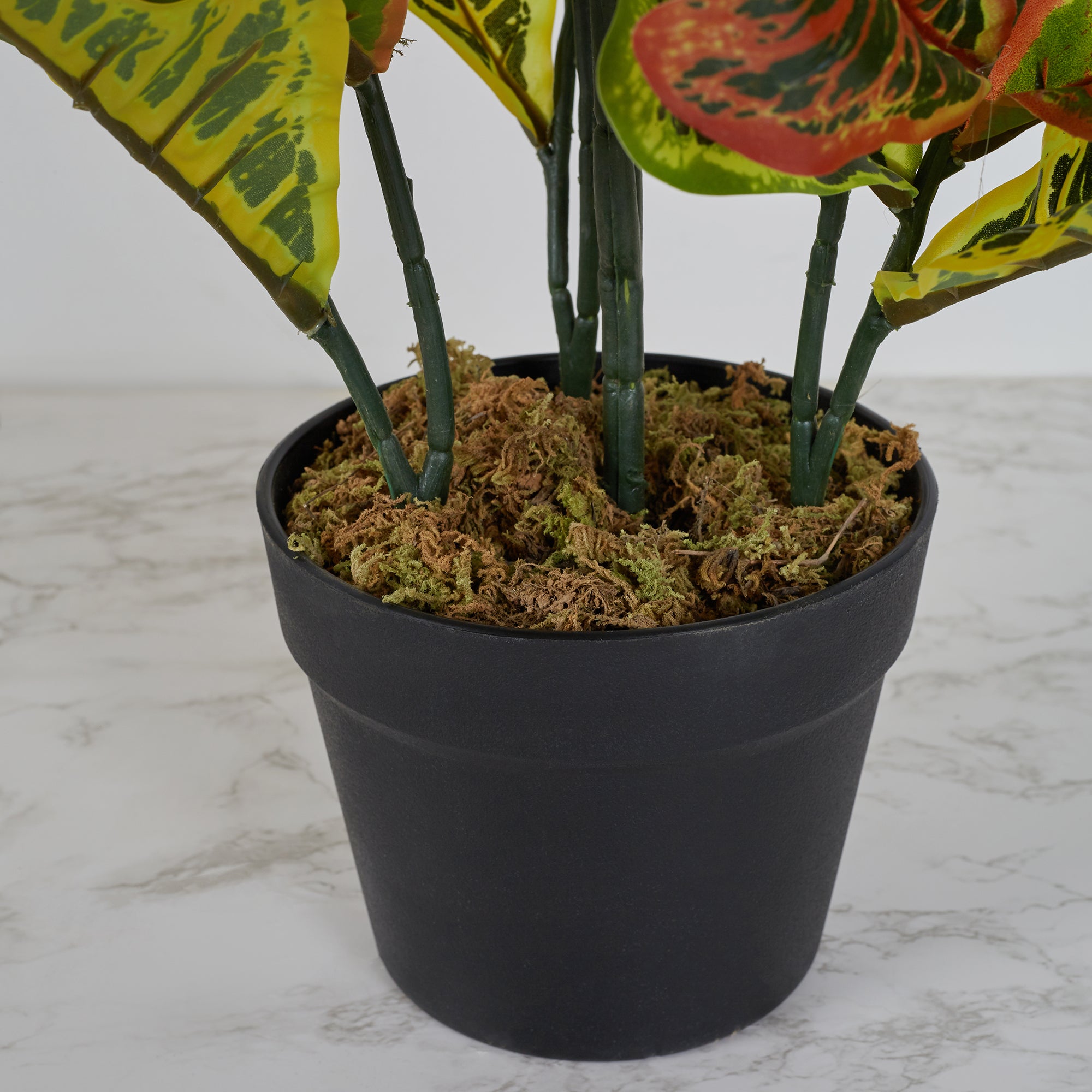 Ilana Artificial Codiaeum Potted Plant Yellow 90Cm in Yellow Colour