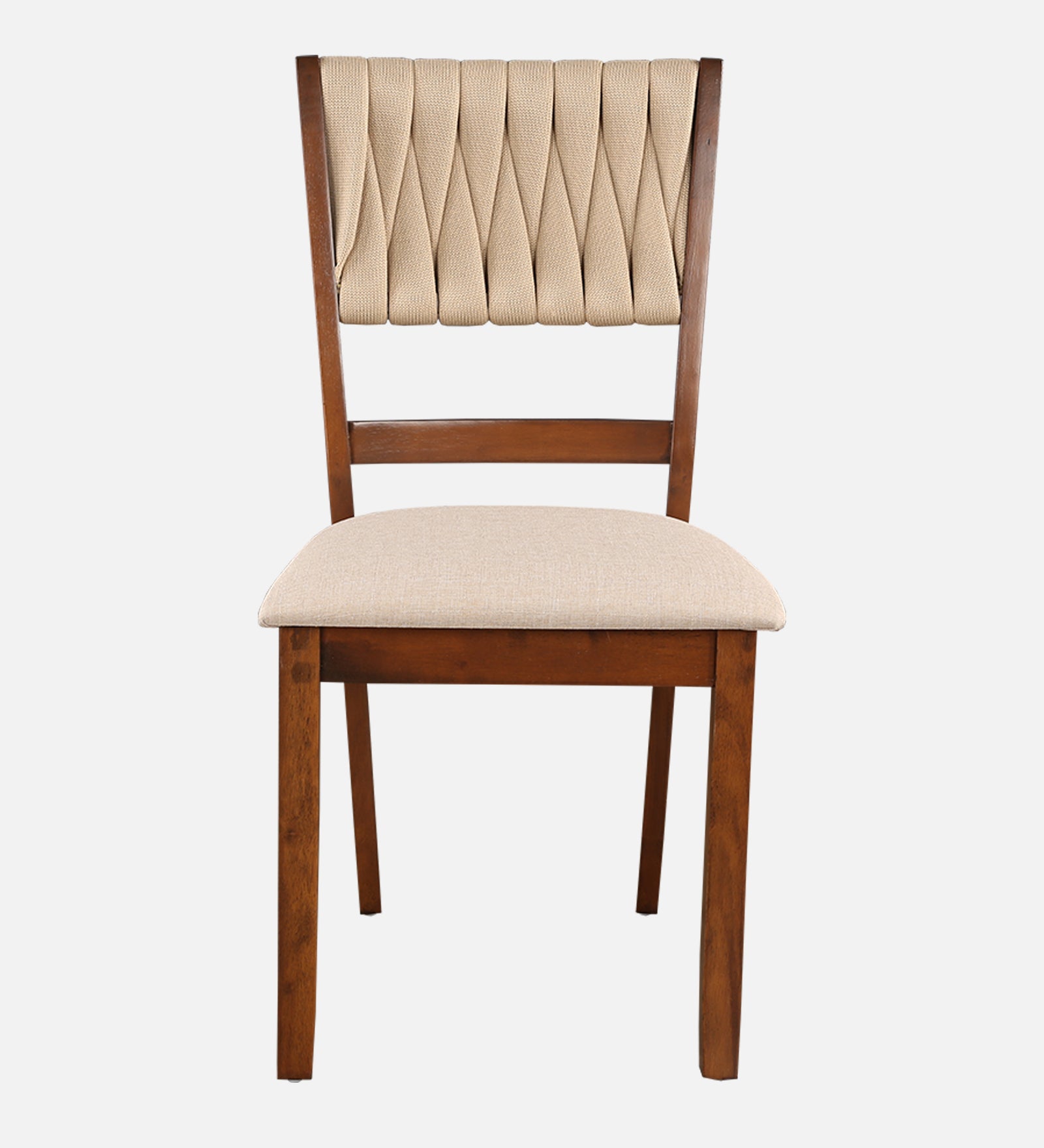 Quest Rubberwood Dining Chair Set of 2 in Walnut Colour