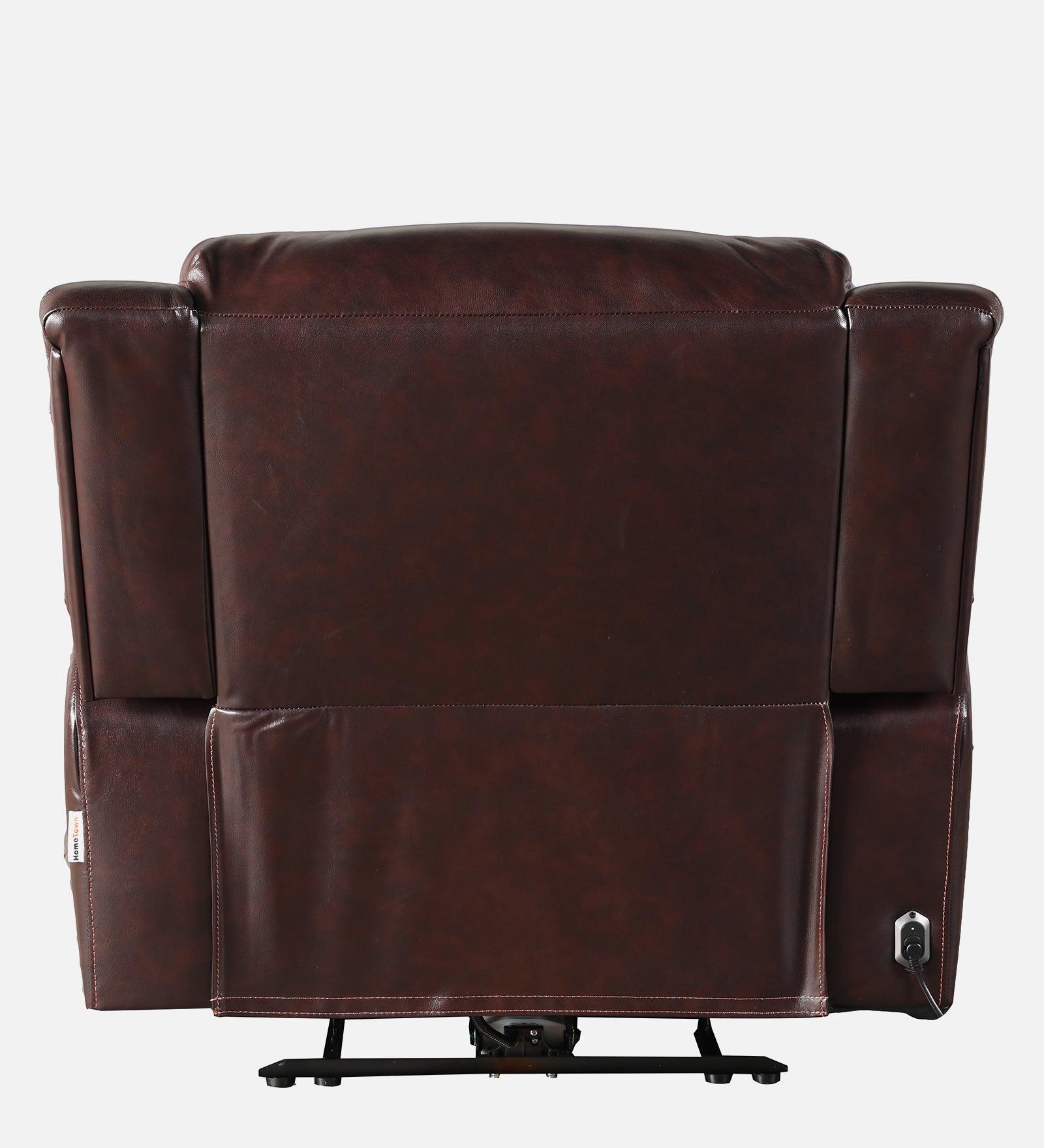 Rhine Half Leather Single Seater Electric Recliner in Brown Colour