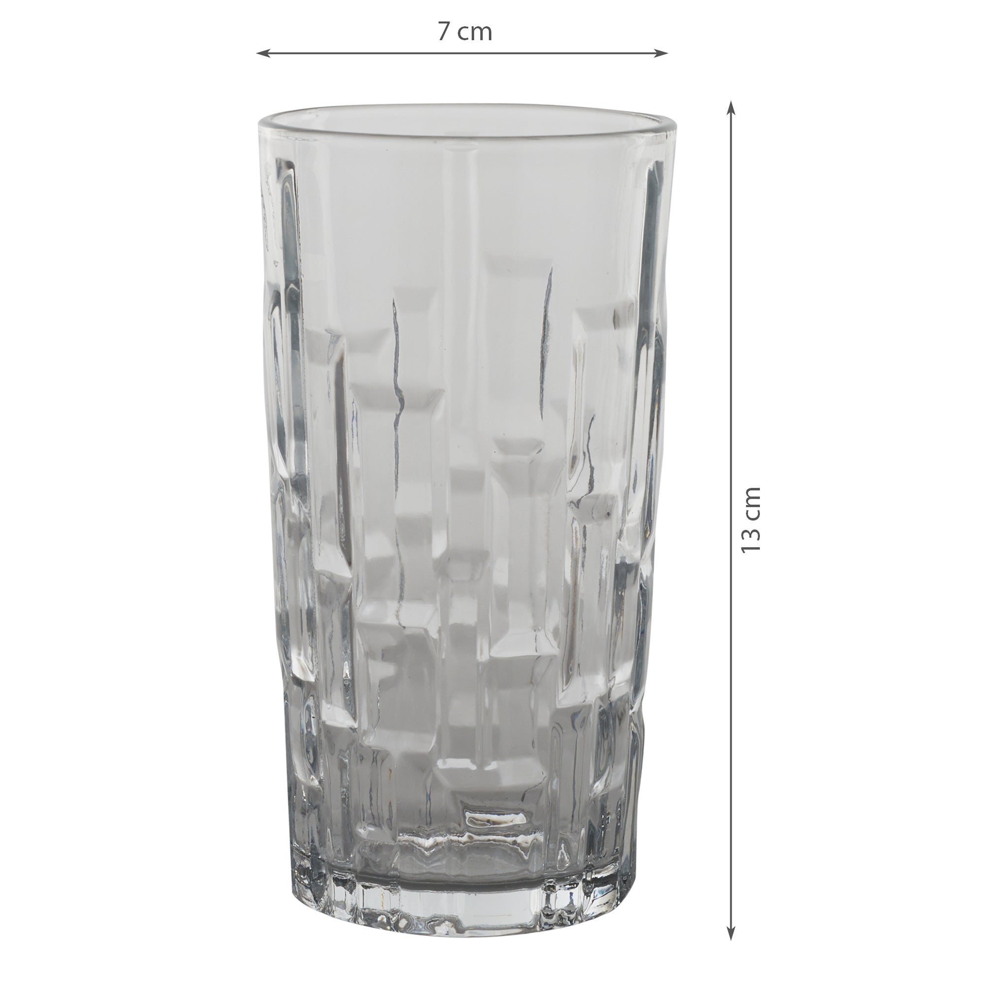 Cairo Glass Water Glass Set of 6 in Transparent Colour